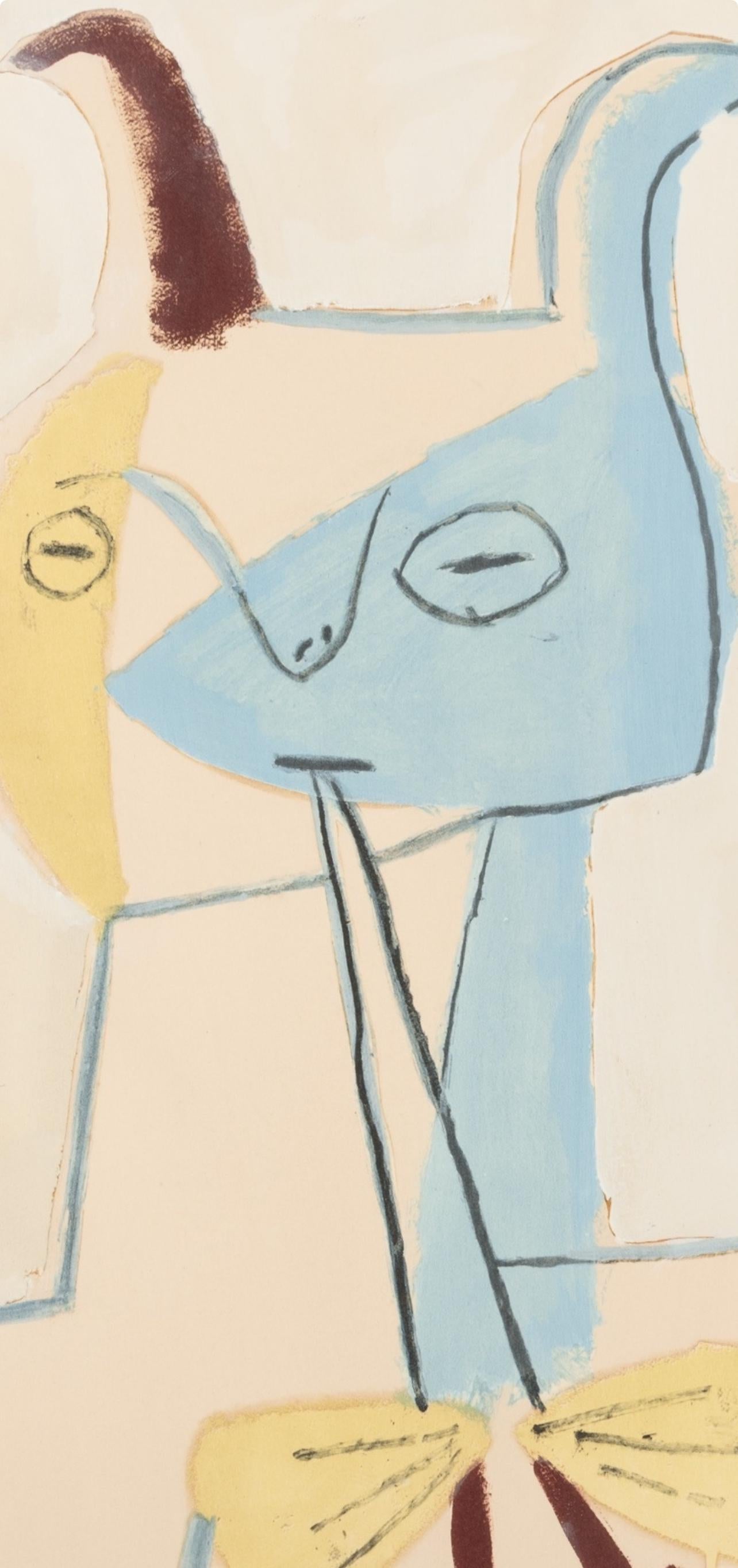 Pablo Picasso, Composition, Faunes et Flore d'Antibes, Limited Edition Lithograph