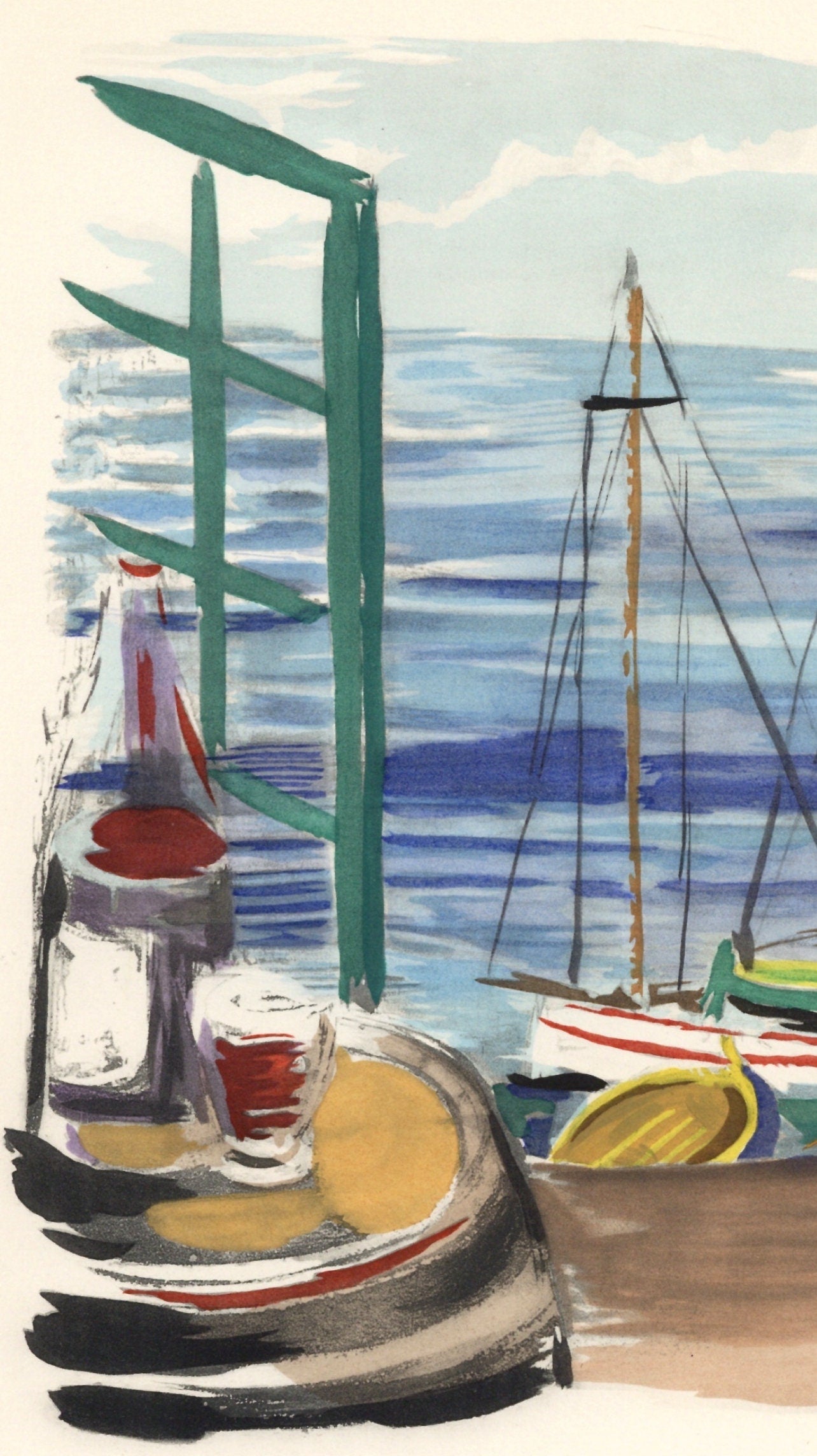 Moise Kisling, Vin du depart, Vins, Fleurs et Flammes, Limited Edition Lithograph