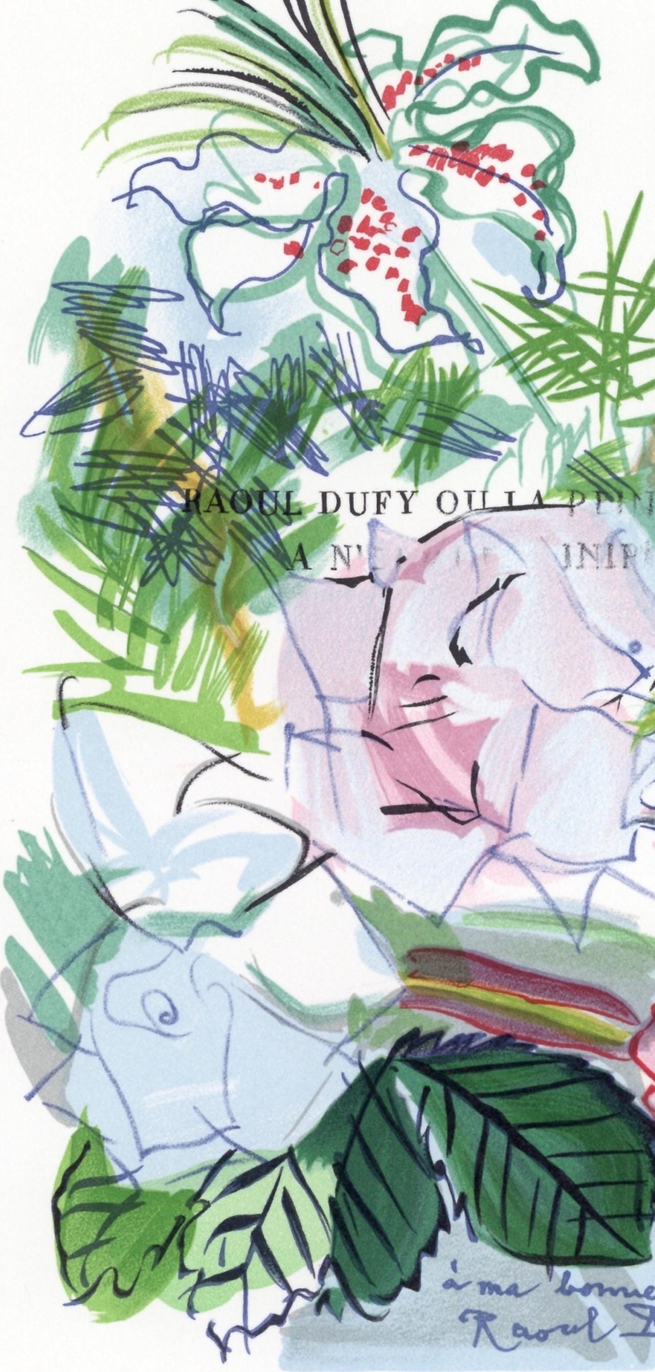 Raoul Dufy, Fleurs peintes en manière, Lettre à mon peintre Raoul Dufy, Limited Edition Lithograph