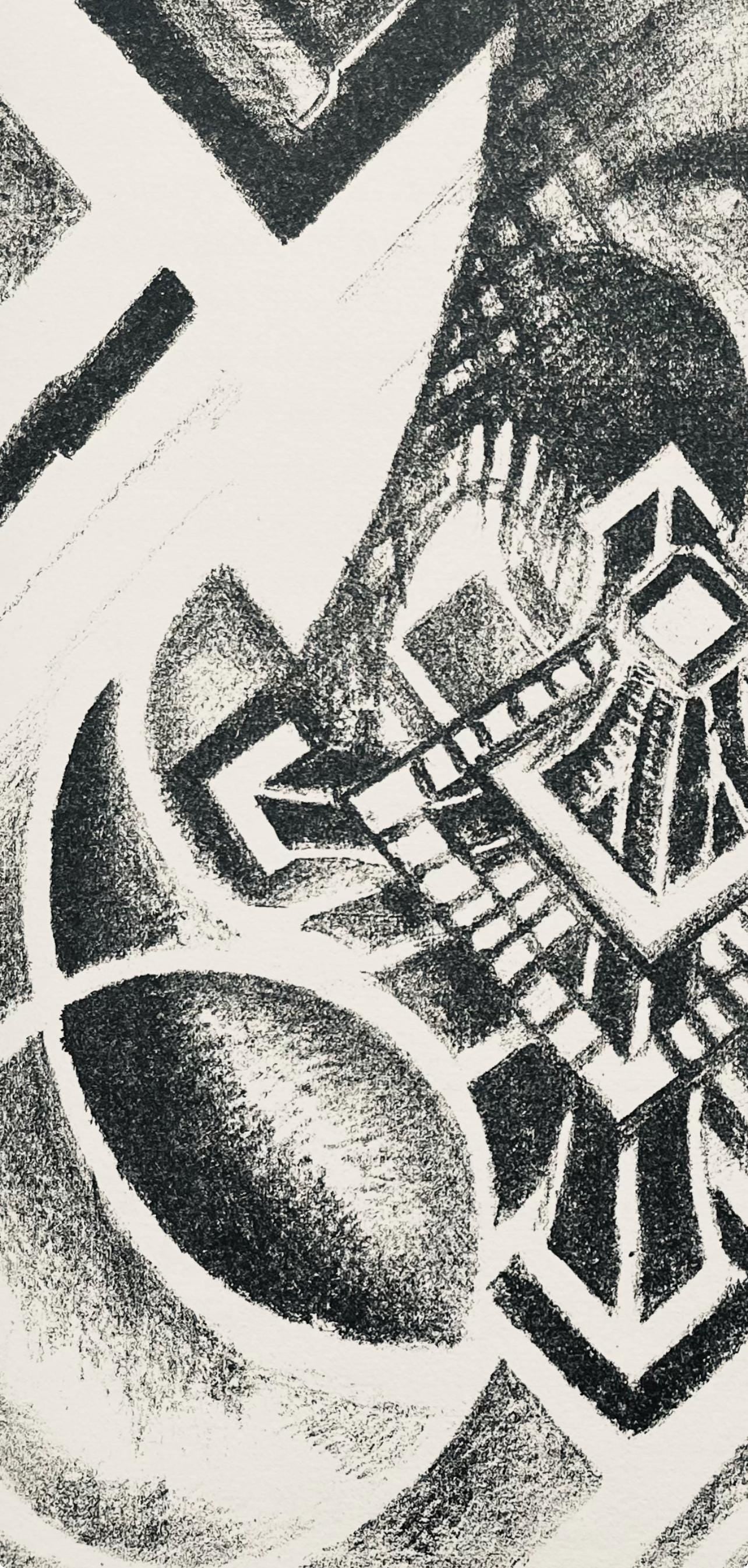 Robert Delaunay, Vue aérienne de la Tour (Habasque 720-728), Allo! Paris!, Limited Edition Lithograph