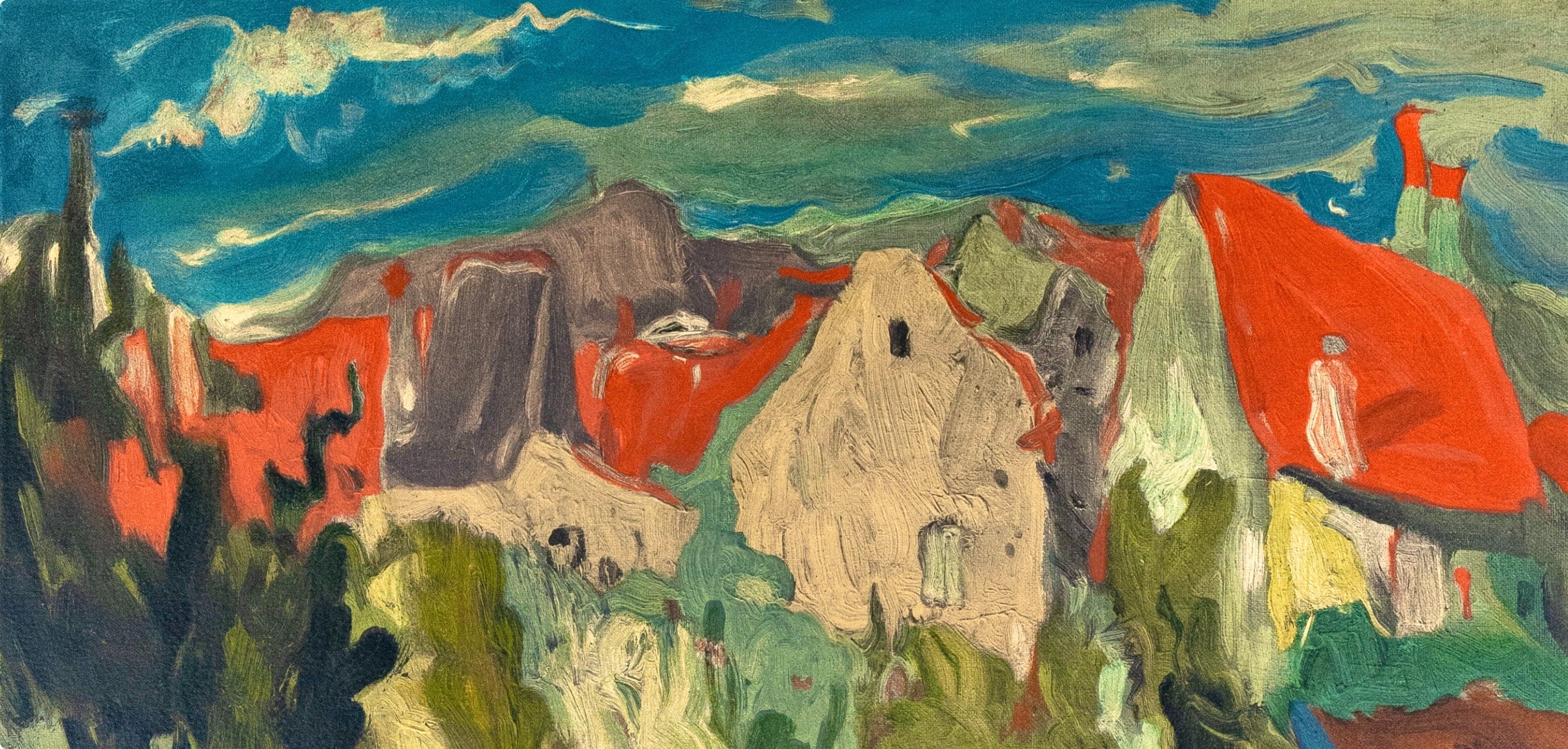 Chaïm Soutine, Paysage à Cagnes, Soutine, Collection Pierre Lévy, Limited Edition Lithograph