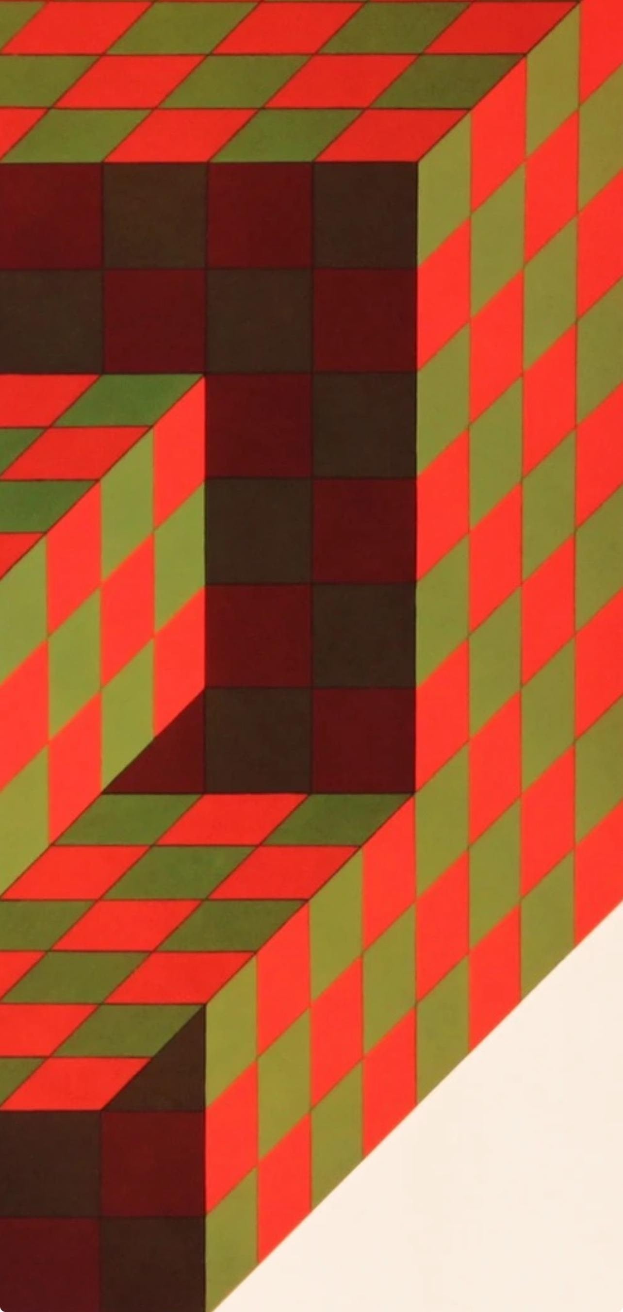 Victor Vasarely, Composition, Hexagone, Limited Edition Héliogravure