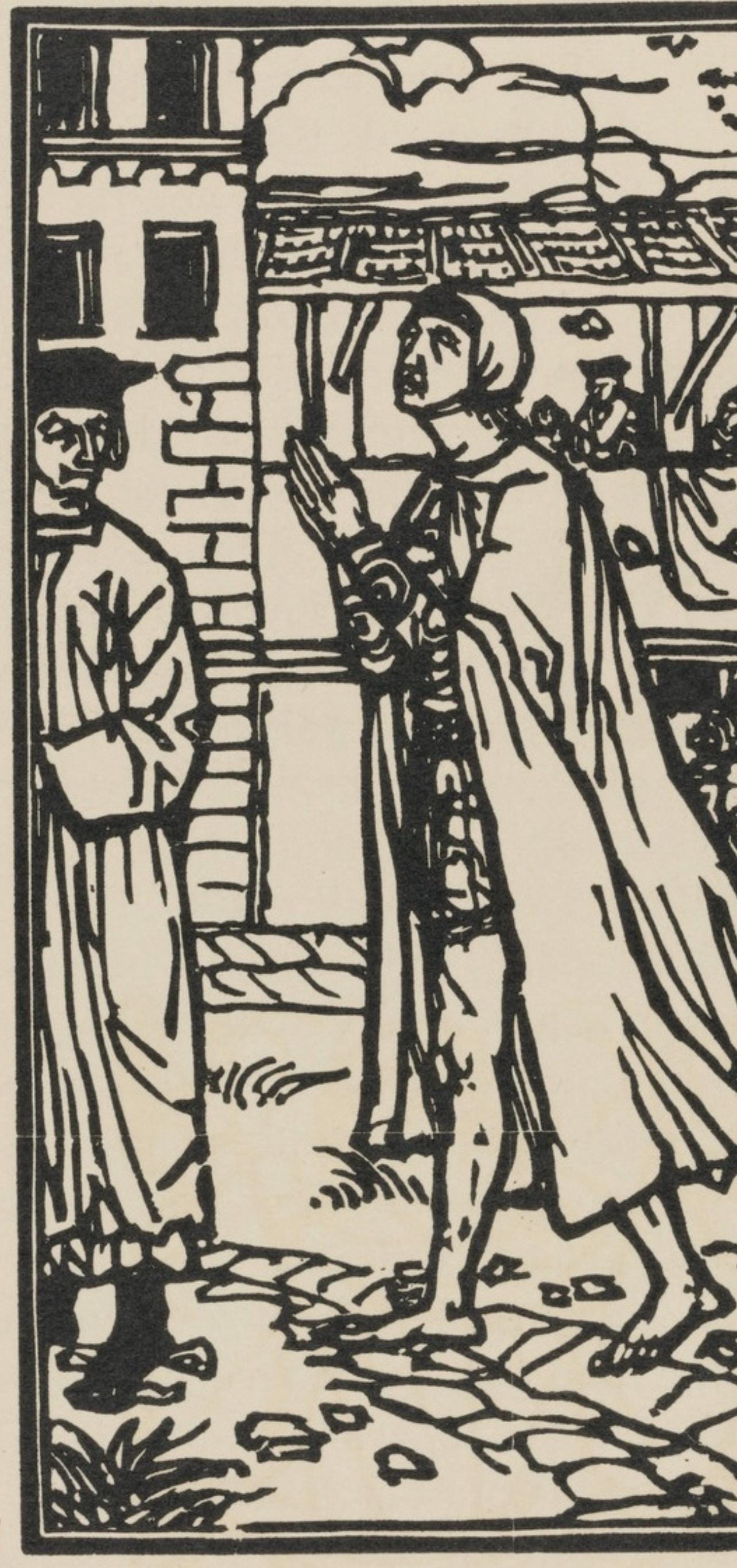 Émile Bernard, Composition (Morane, No. 100), Les Petites Fleurs de St. Françoise, Limited Edition Woodcut