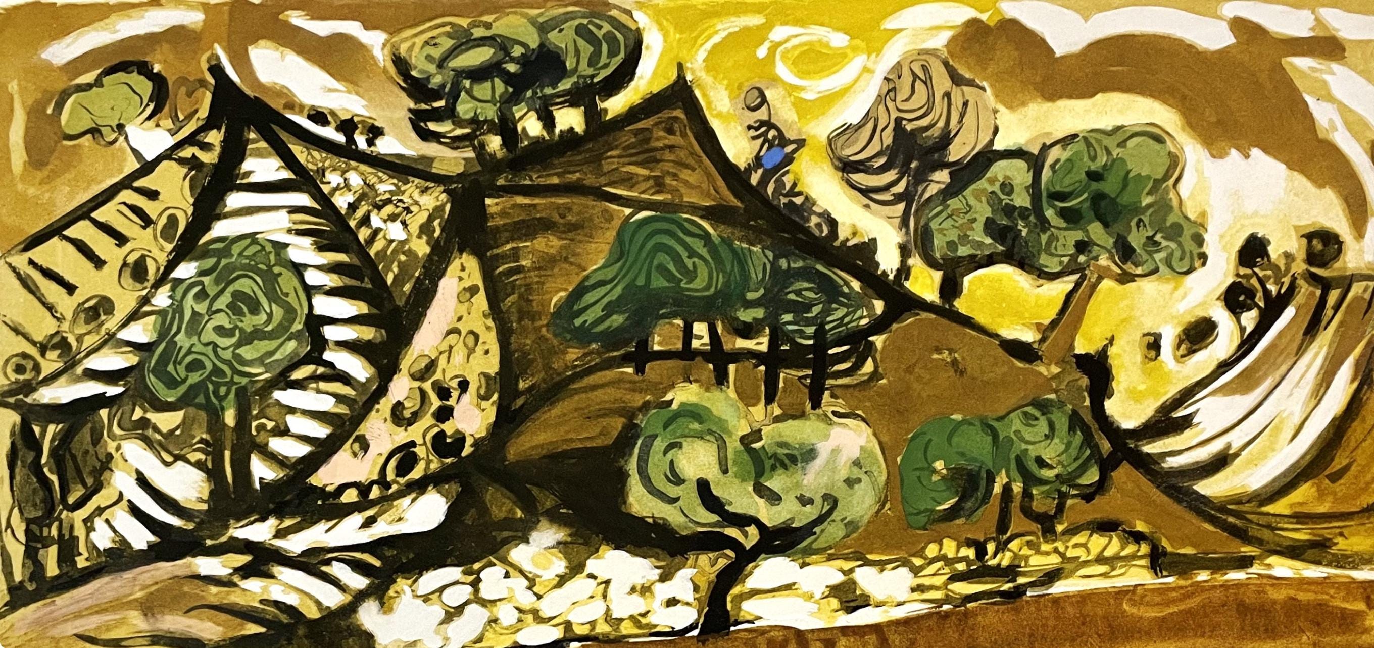 Édouard Pignon, Composition, Arbres et Voiles, Limited Edition Lithograph