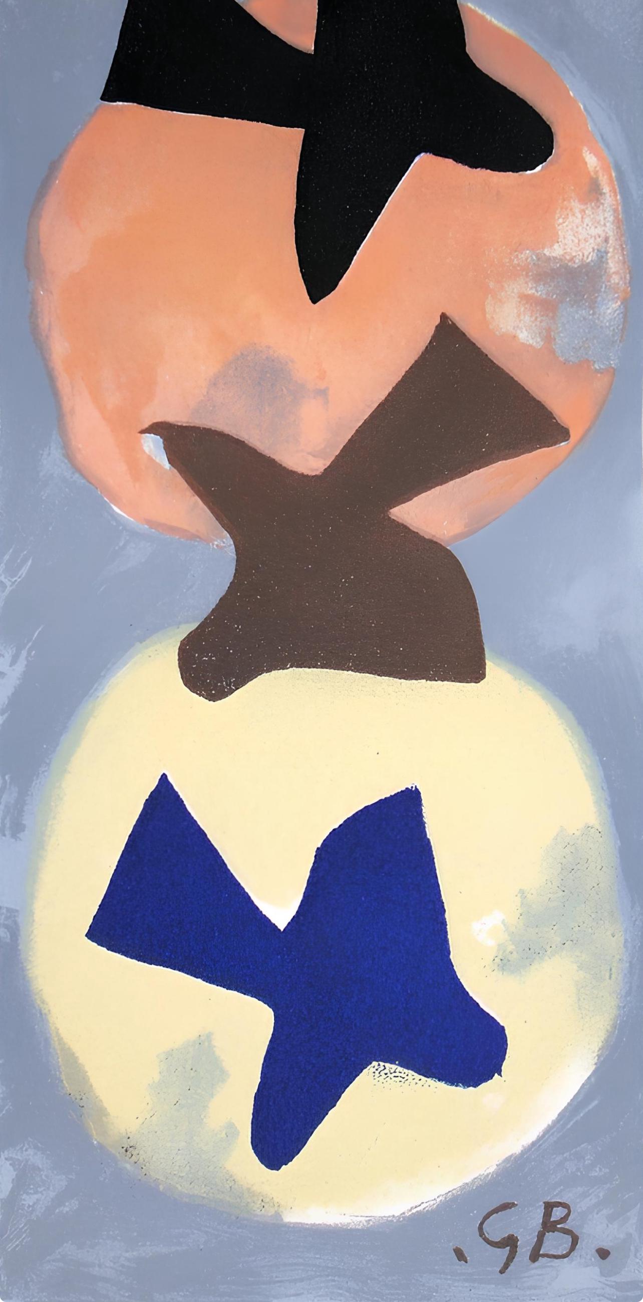 Georges Braque, Soleil et Lune I (Maeght 1034), Derrière le miroir, Limited Edition Lithograph