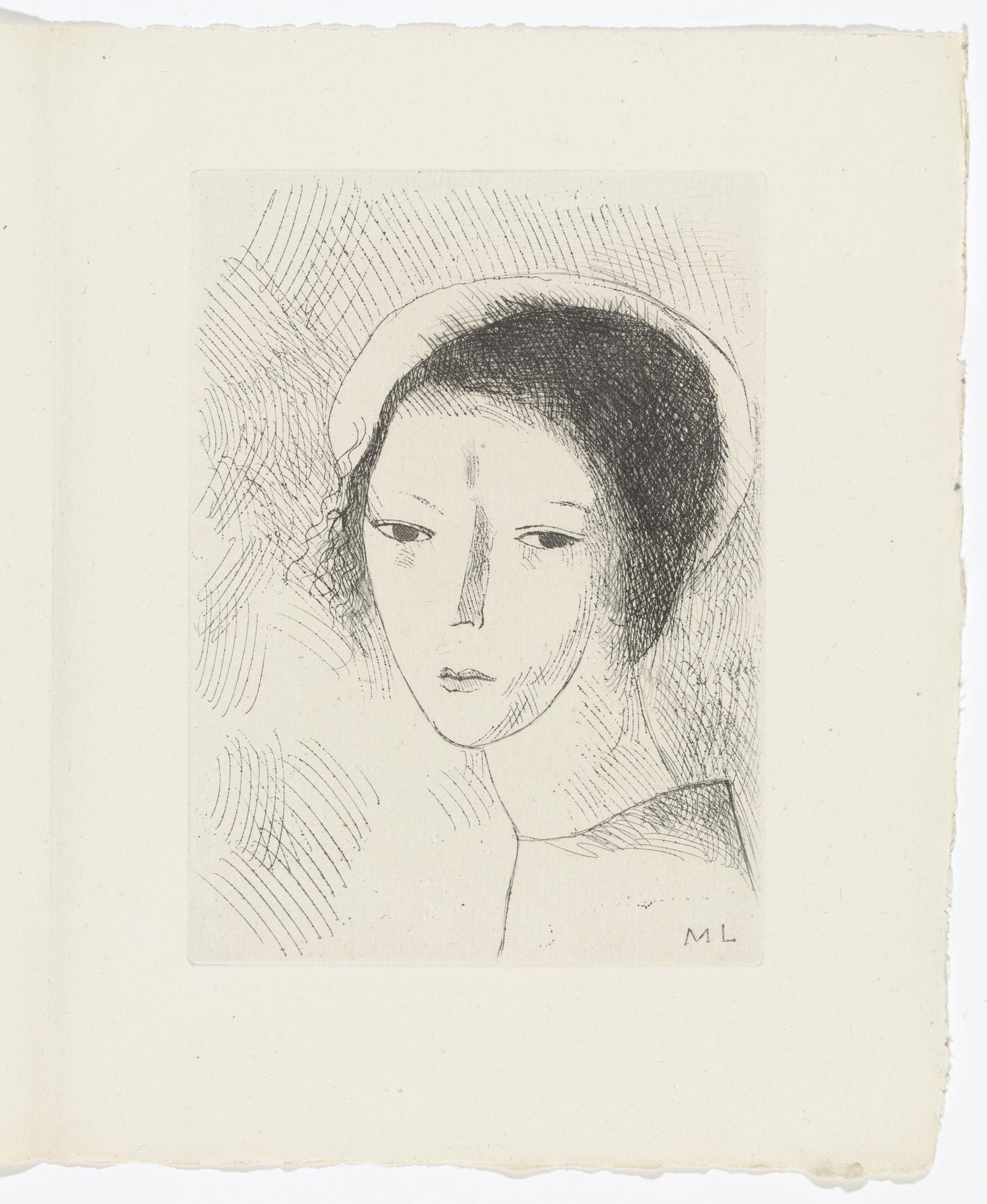 Marie Laurencin, Tête de jeune fille (Marchesseau 250), Du cubisme, Limited Edition Etching