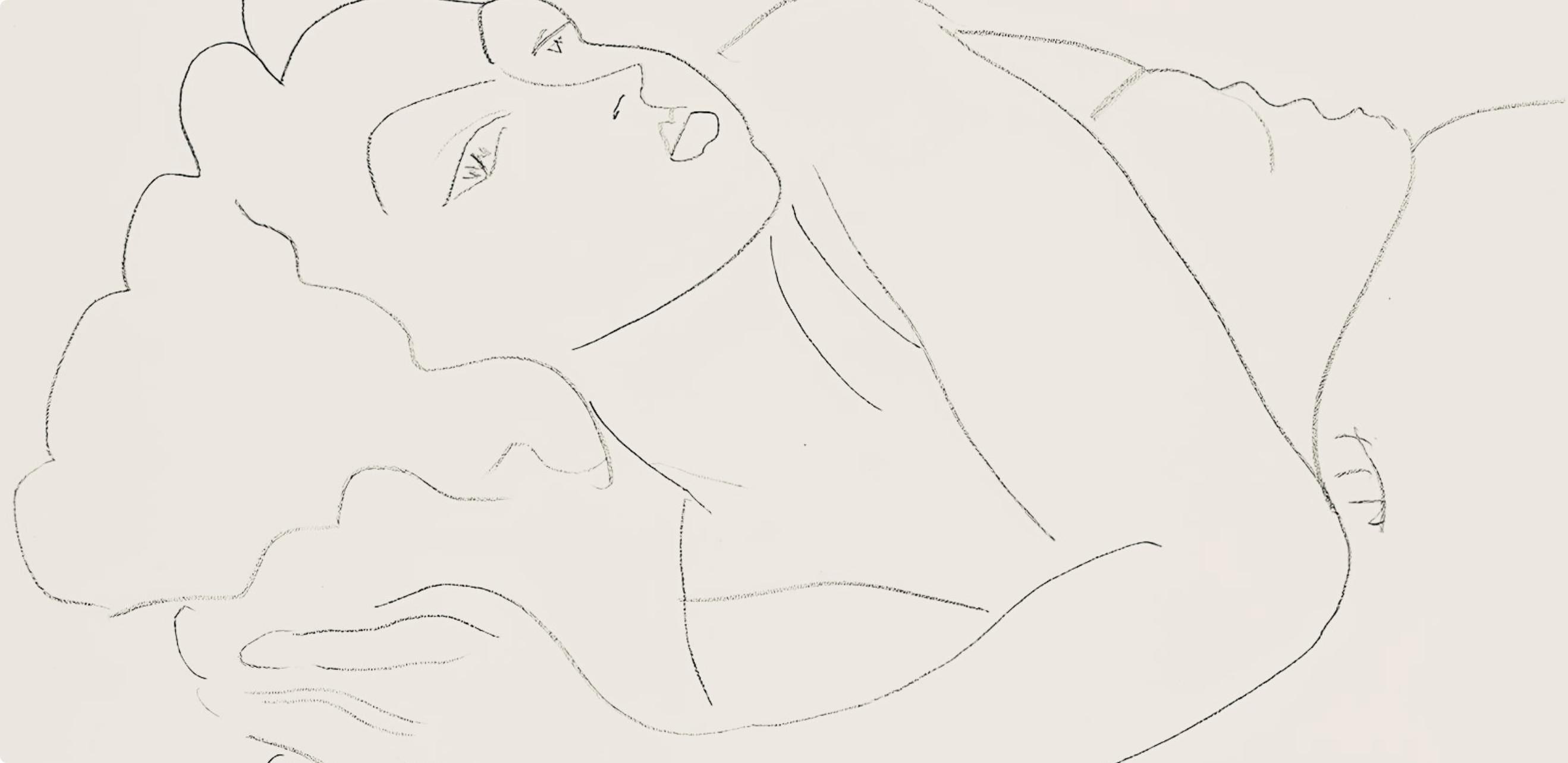 Henri Matisse, Série F, var. 8 (Duthuit 9), Henri Matisse, Dessins, Thèmes et variations, Limited Edition Lithograph