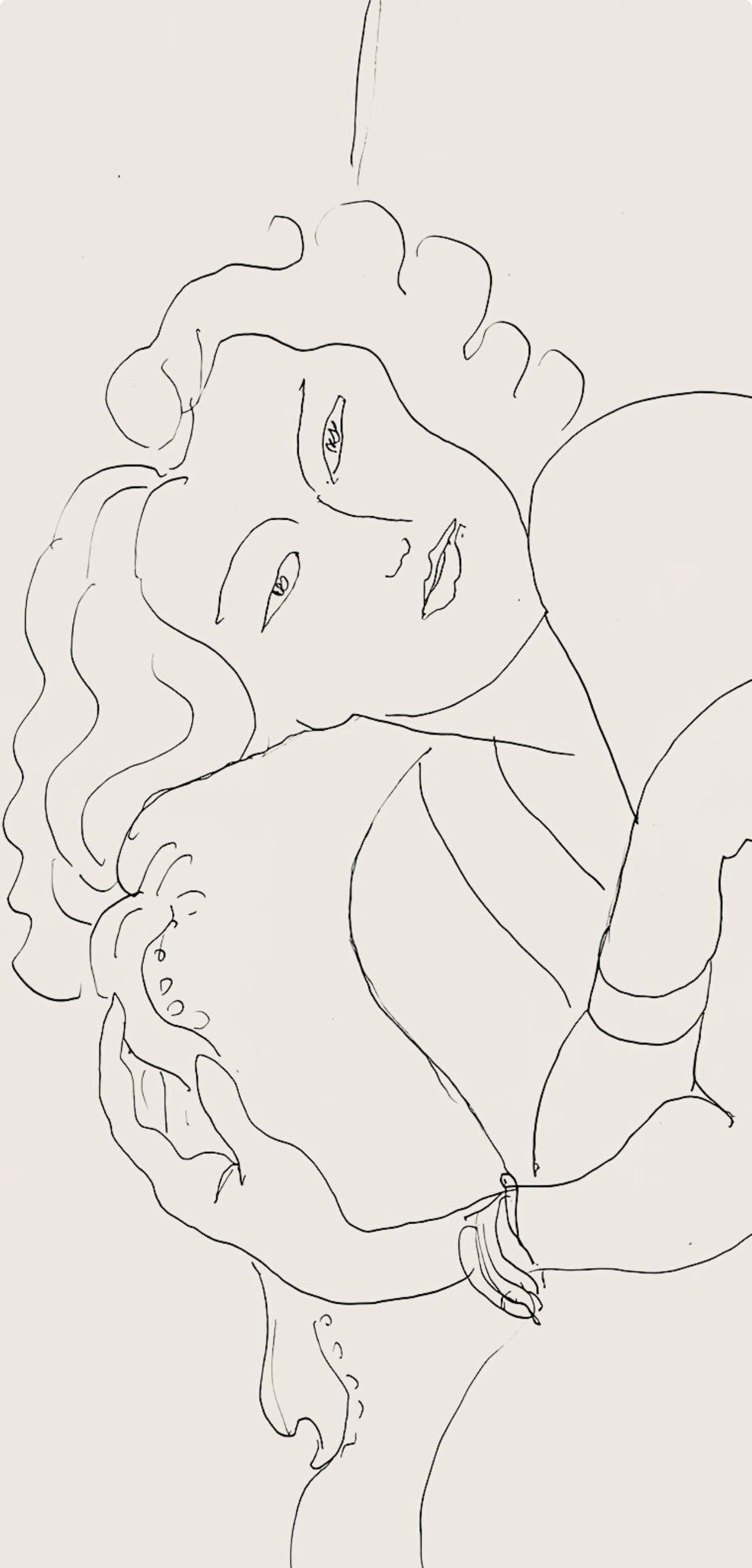 Henri Matisse, Série F, var. 3 (Duthuit 9), Henri Matisse, Dessins, Thèmes et variations, Limited Edition Lithograph