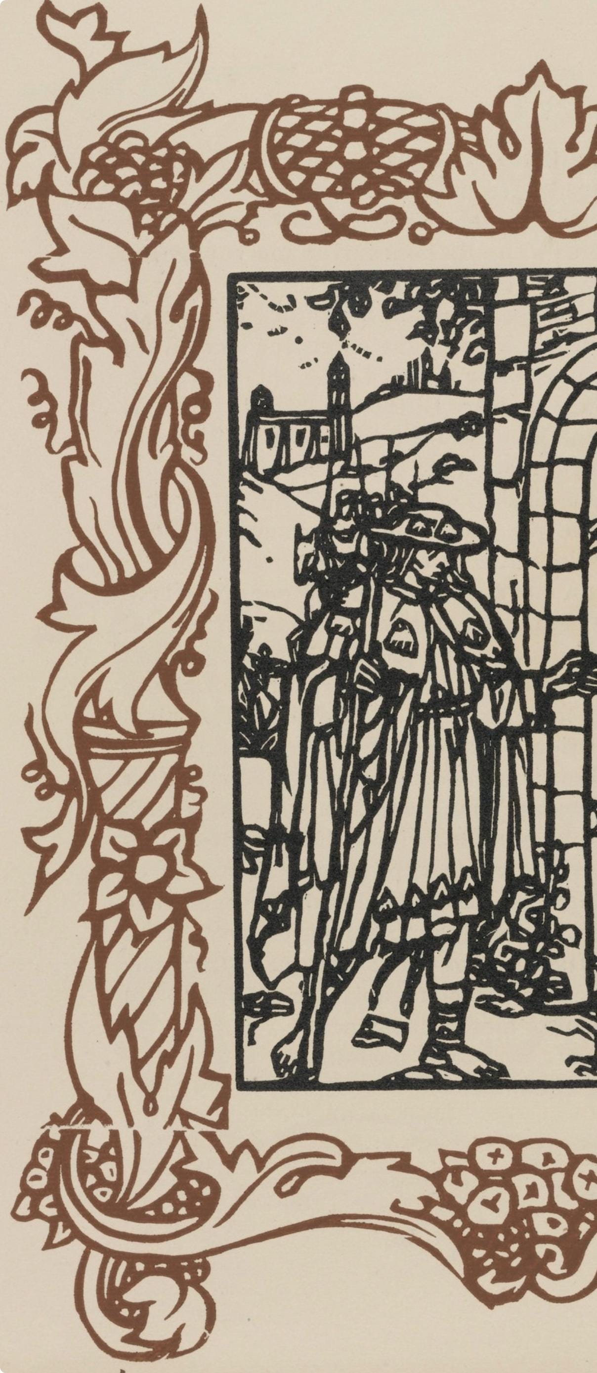 Émile Bernard, Composition (Morane, No. 100), Les Petites Fleurs de St. Françoise, Limited Edition Woodcut