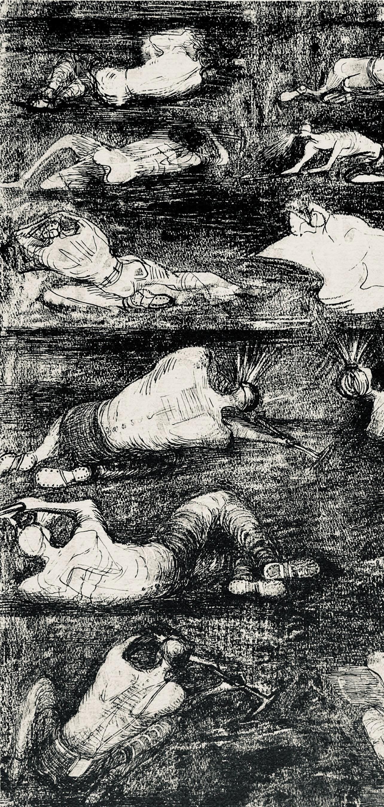 Henry Moore, Studies of Miners at Work, The Drawings of Henry Moore, Limited Edition Lithograph