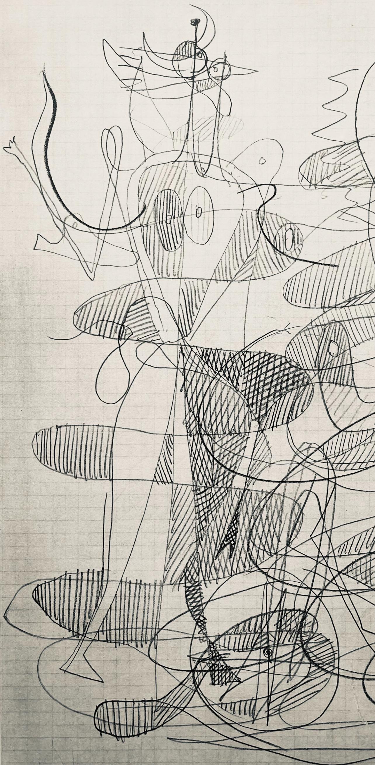Georges Braque, Composition (Vallier 23), Hesiode, Théogonie, Derrière le miroir, Limited Edition Lithograph