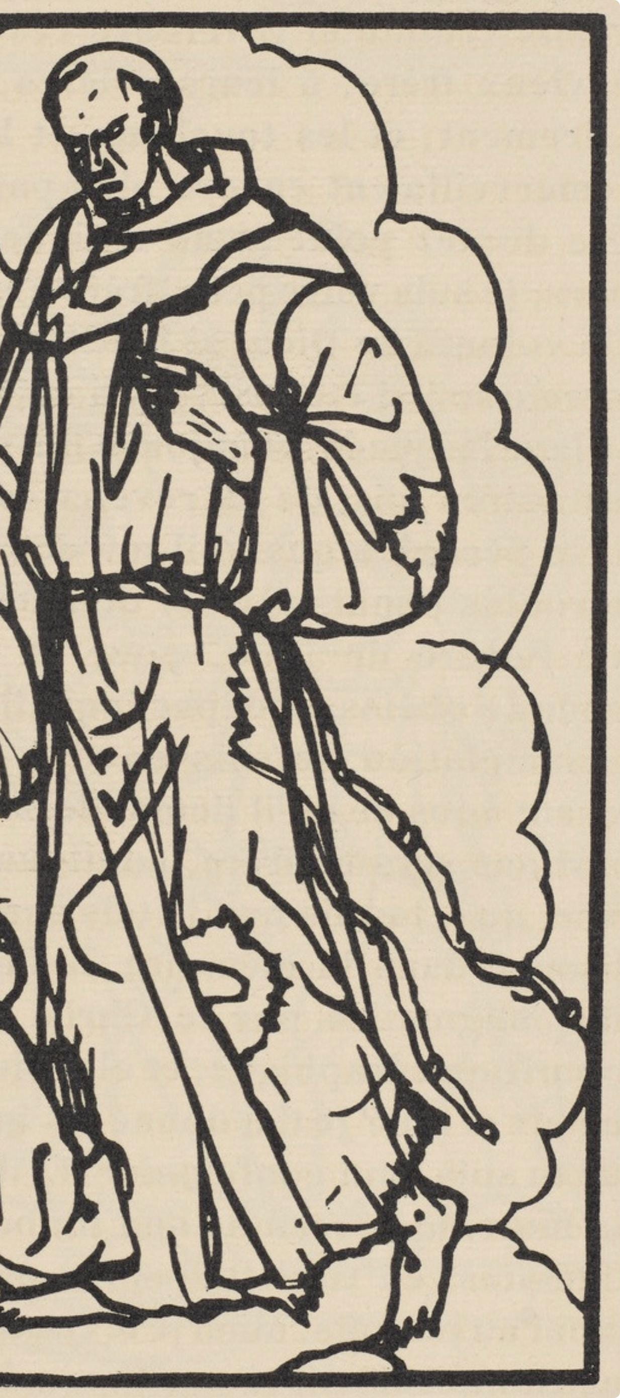Émile Bernard, Composition (Morane, No. 100), Les Petites Fleurs de St. Françoise, Limited Edition Woodcut