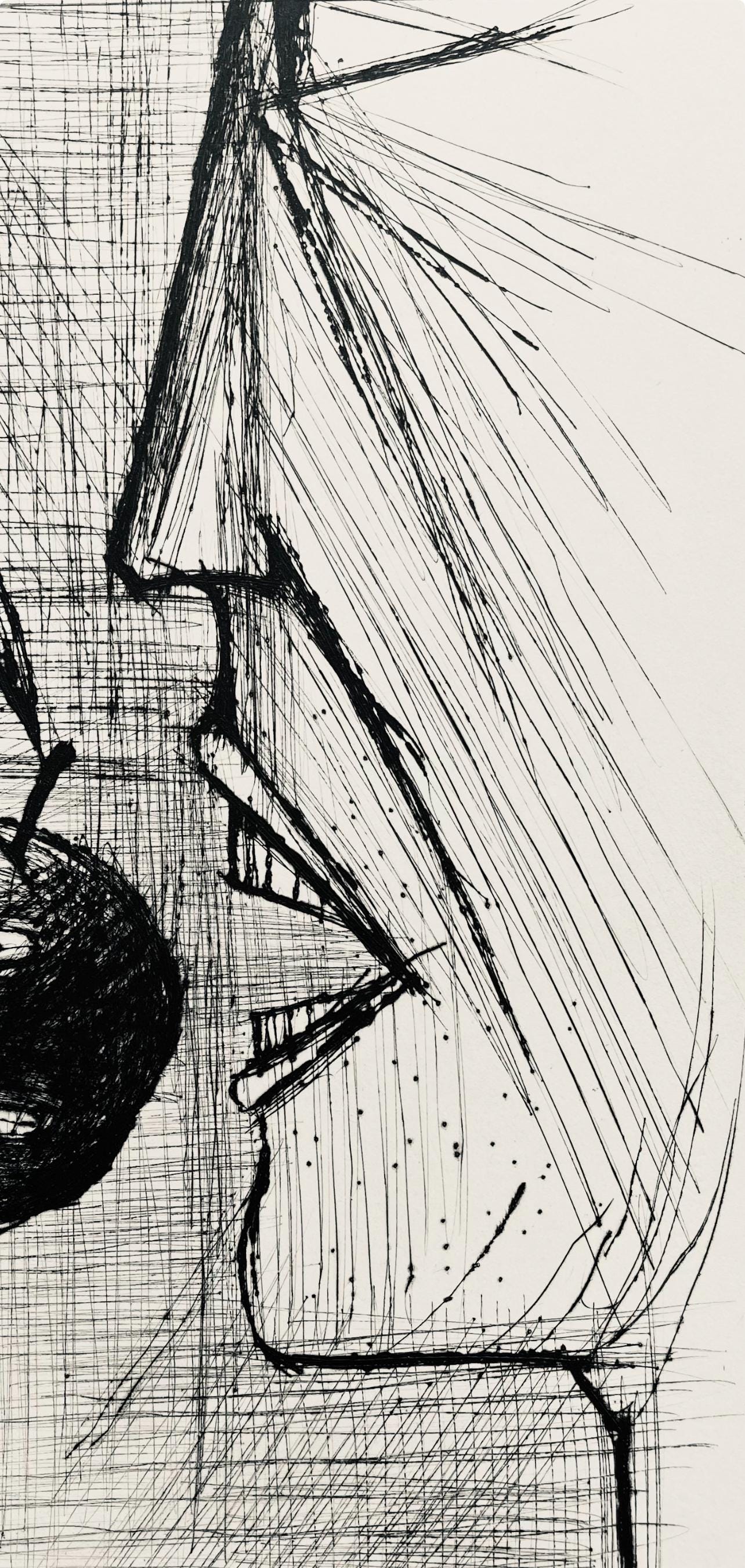 Bernard Buffet, Composition (Reinz 208-222), Voyages Fantastiques, Limited Edition Etching