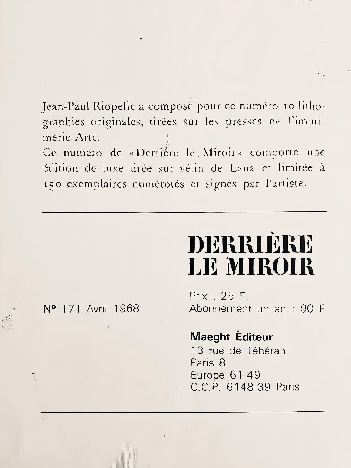 Jean-Paul Riopelle, Composition, Derrière le miroir, Limited Edition Lithograph