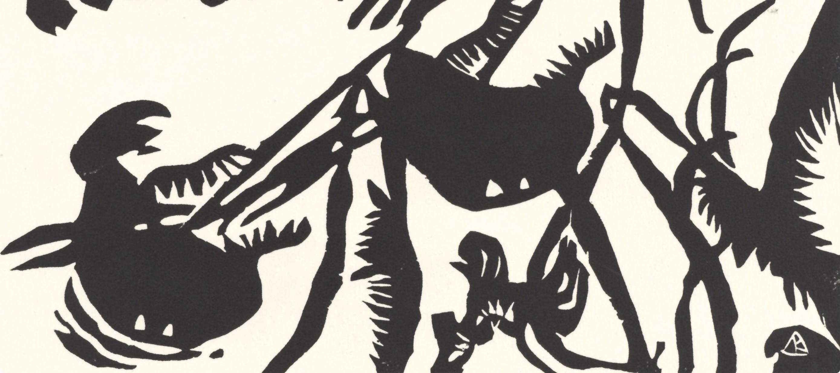 Wassily Kandinsky, Motiv aus Improvisation 25 (Roethel 105), XXe siècle, Limited Edition Woodcut
