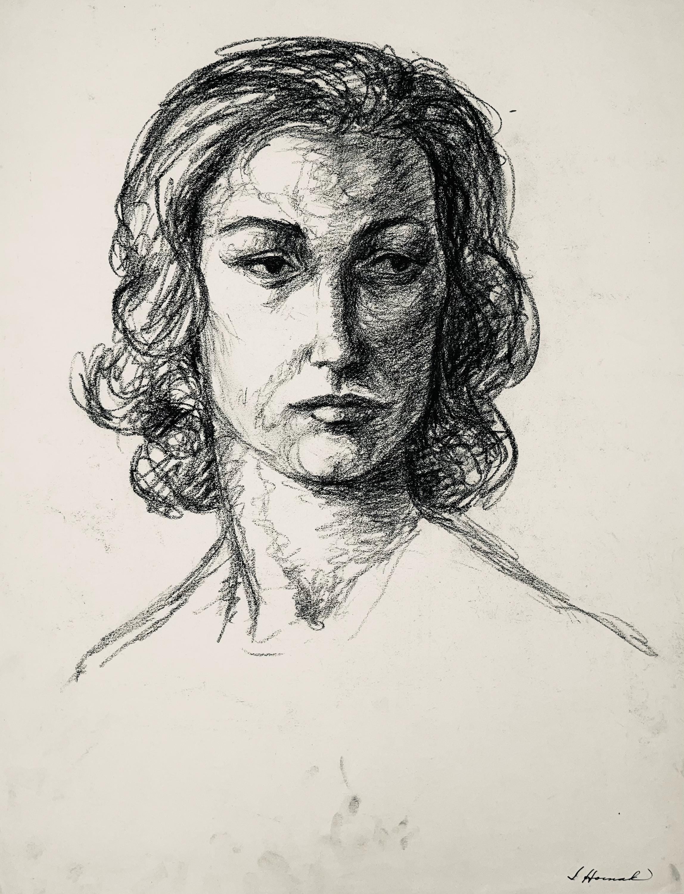 Ian Hornak, Renaissance Female Figure Study, 1963, Original Drawing