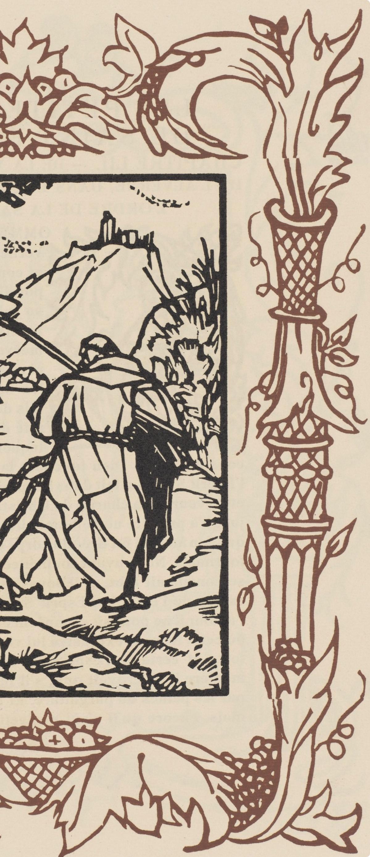 Émile Bernard, Composition (Morane, No. 100), Les Petites Fleurs de St. Françoise, Limited Edition Woodcut
