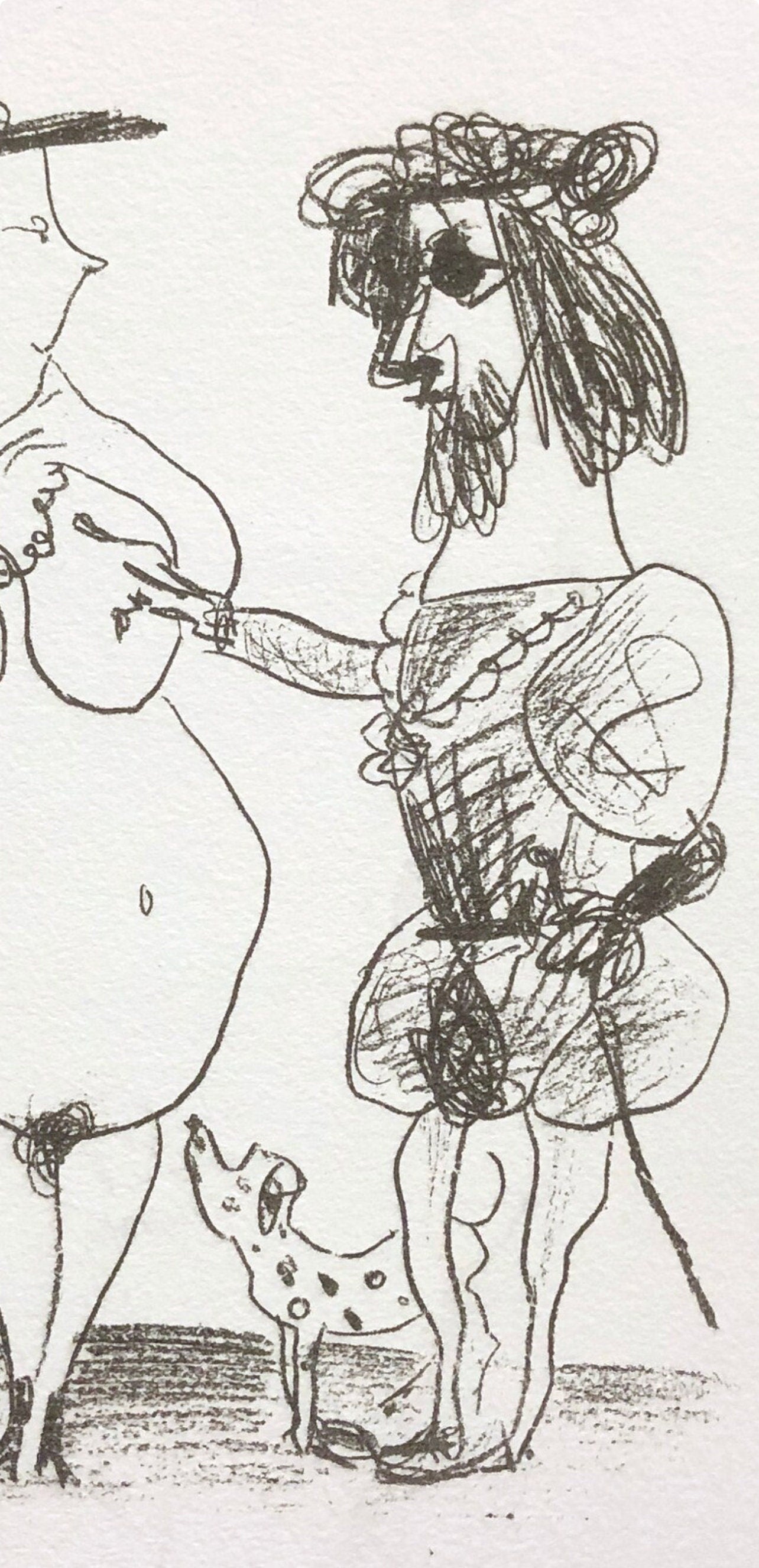 Pablo Picasso, Le seigneur et la dame, Souvenirs et portraits d'artistes, Limited Edition Lithograph
