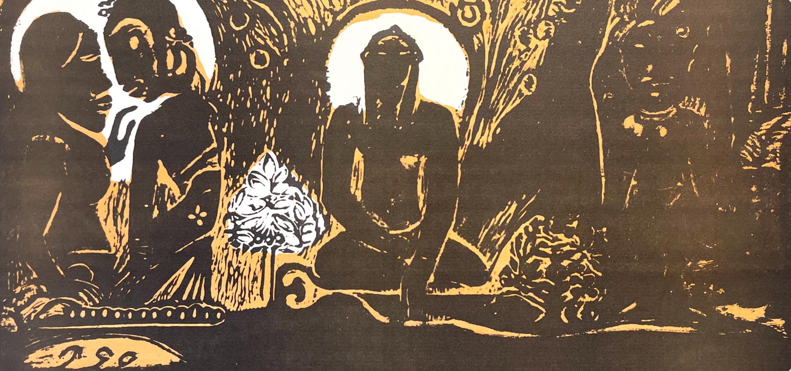 Paul Gauguin, The God (Te atua), Gauguin, Limited Edition Woodcut