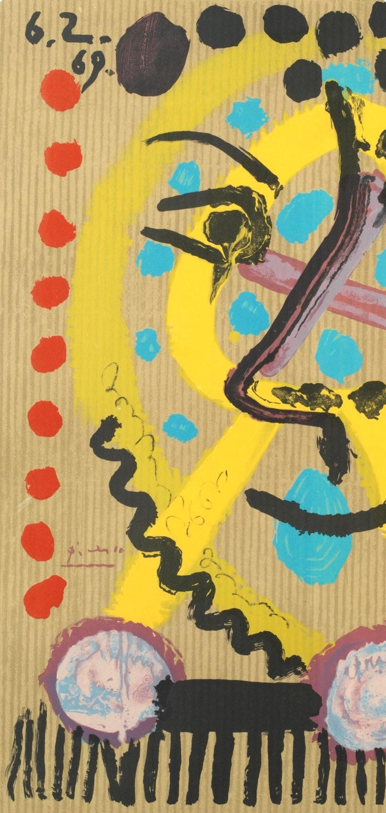 Pablo Picasso, Composition (Orozco 207-261), Vingt-Neuf Portraits Imaginaires, Limited Edition Lithograph
