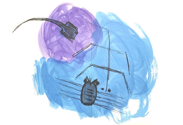 Vassilakis Takis (Τάκις), Composition, Hommage à Aimé et Marguerite Maeght, Derrière le miroir, Limited Edition Lithograph