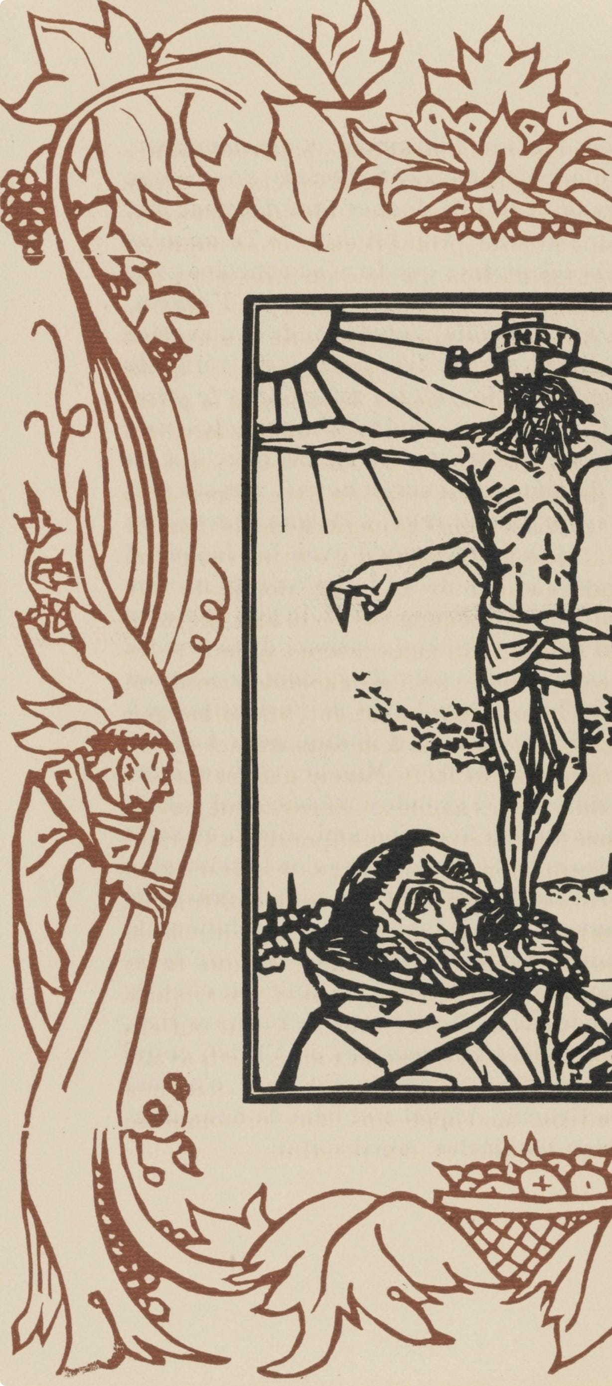 Émile Bernard, Composition (Morane, No. 100), Les Petites Fleurs de St. Françoise, Limited Edition Woodcut
