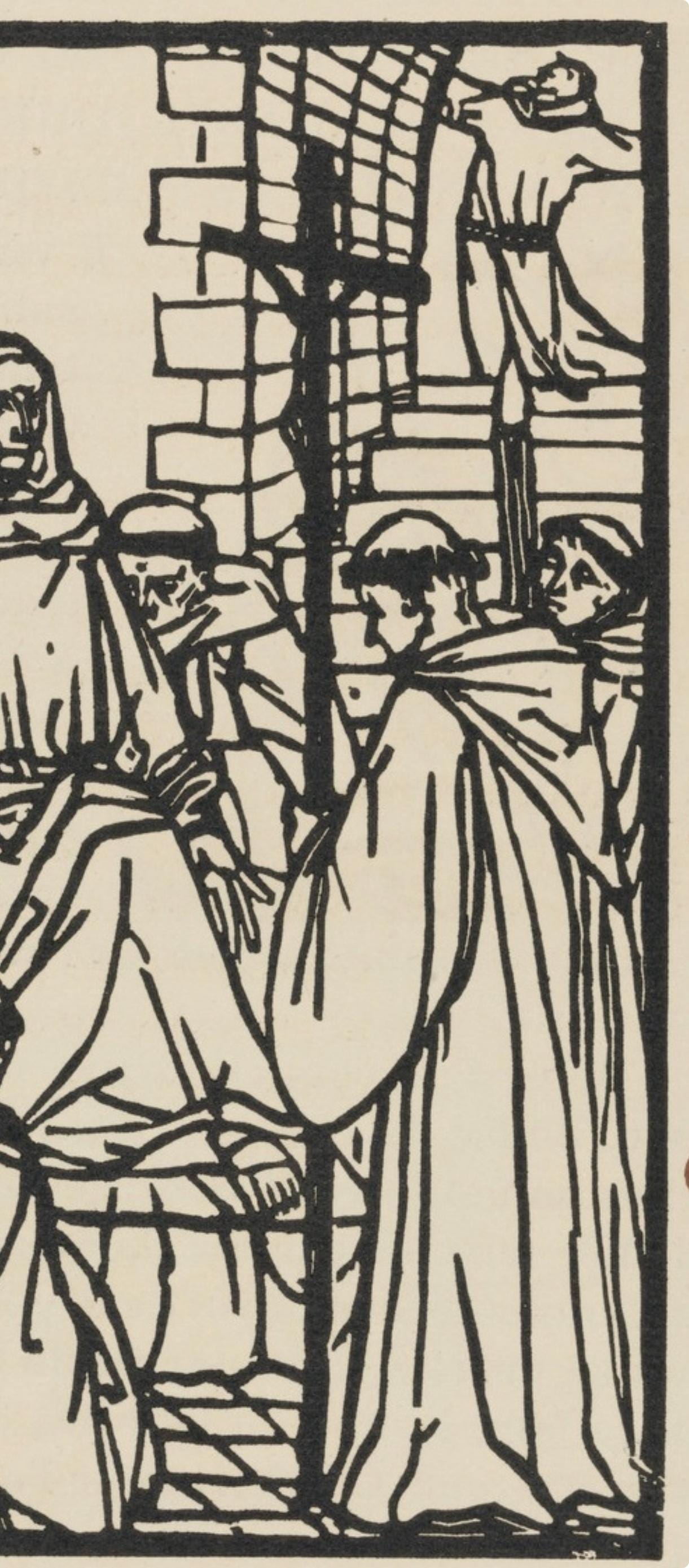 Émile Bernard, Composition (Morane, No. 100), Les Petites Fleurs de St. Françoise, Limited Edition Woodcut
