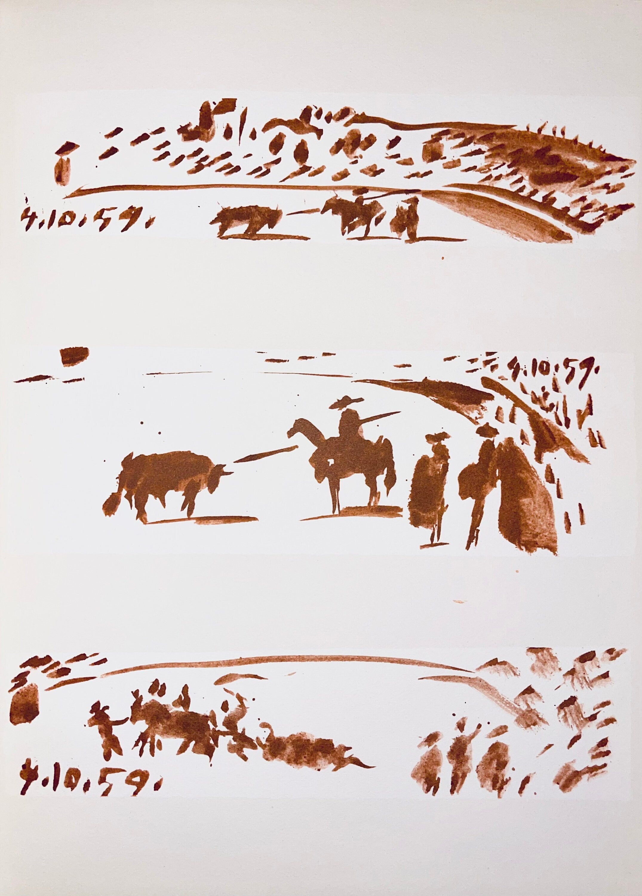 Pablo Picasso, Composition (Bloch 1276; Czwiklitzer 23), Toros y Toreros, Limited Edition Lithograph