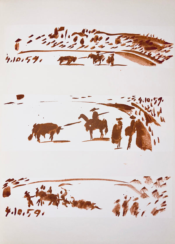 Pablo Picasso, Composition (Bloch 1276; Czwiklitzer 23), Toros y Toreros, Limited Edition Lithograph