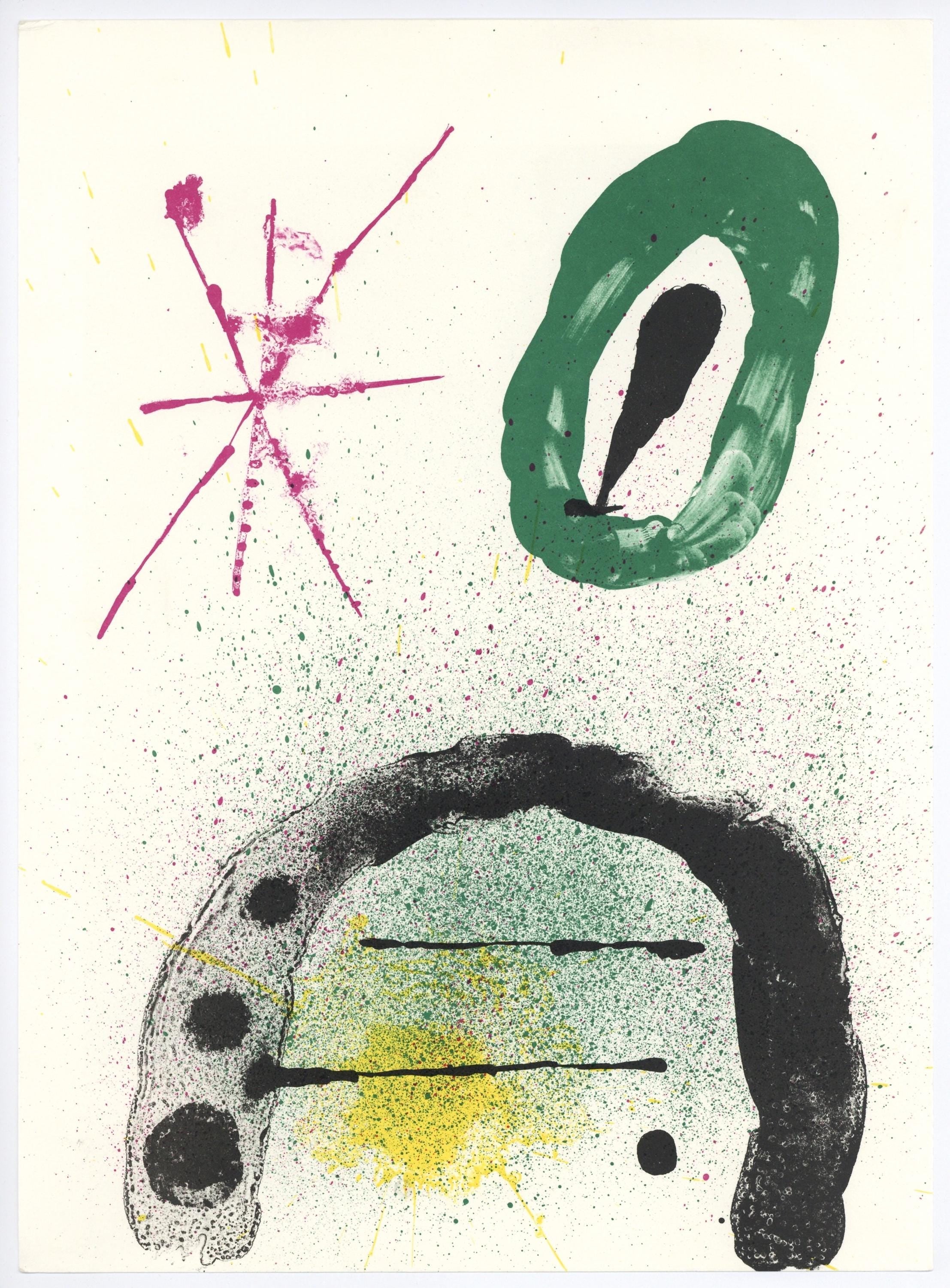 Joan Miró, Composition (Cramer 83; Mourlot 340-347), Derrière le miroir, Limited Edition Lithograph
