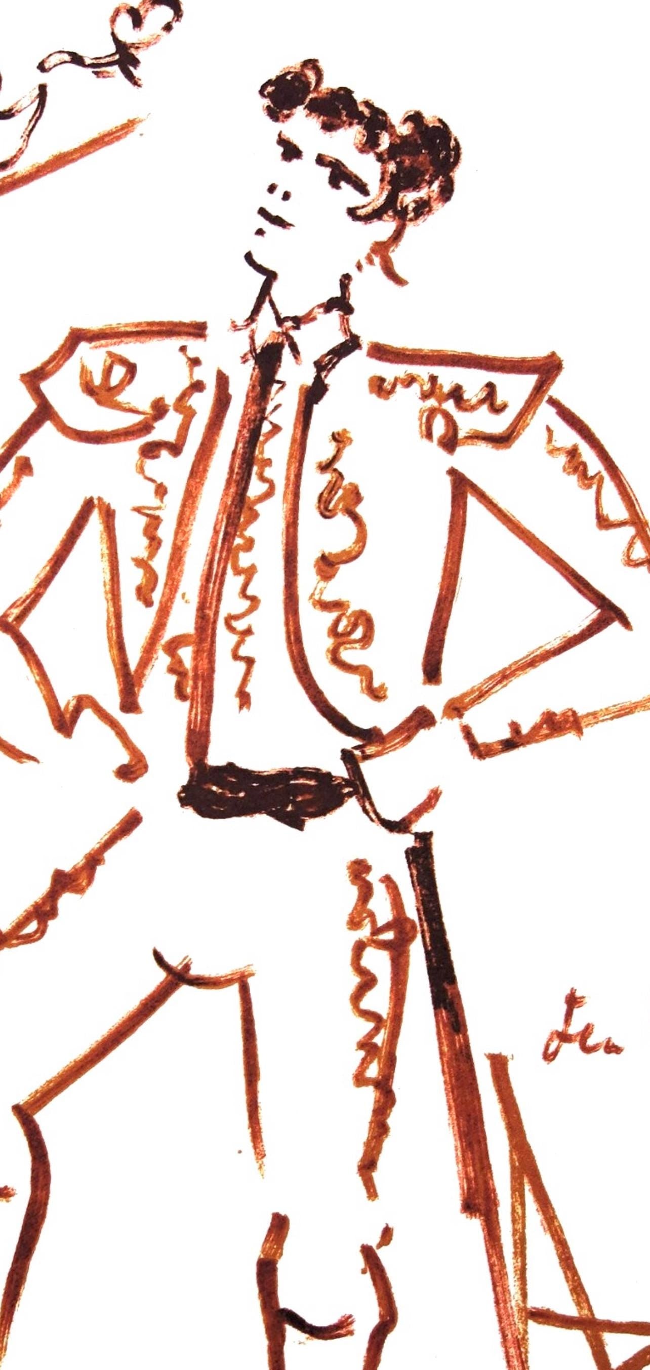 Jean Cocteau, Composition, Taureaux, Limited Edition Lithograph