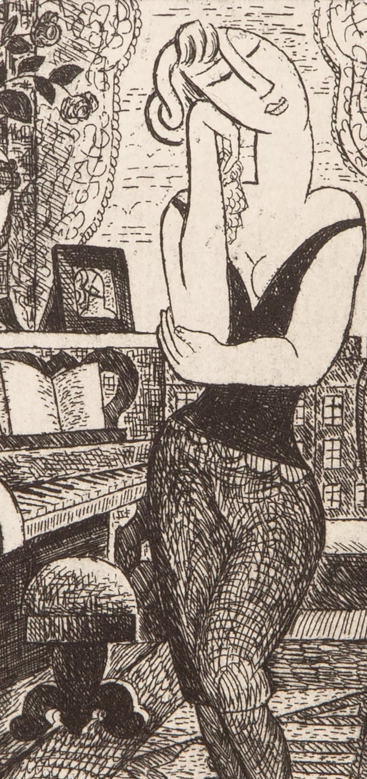 Marcel Gromaire, Composition, Vers un monde volage, Limited Edition Etching