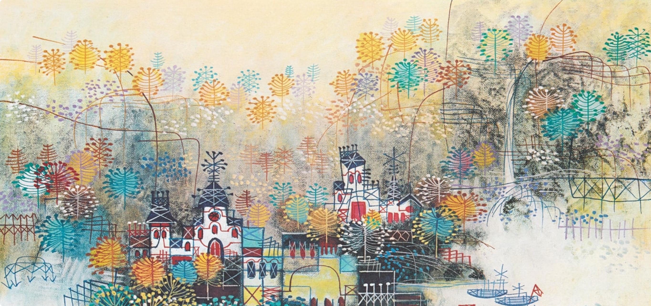 Heshi Yu, Springtime, Original Edition Offset Lithograph