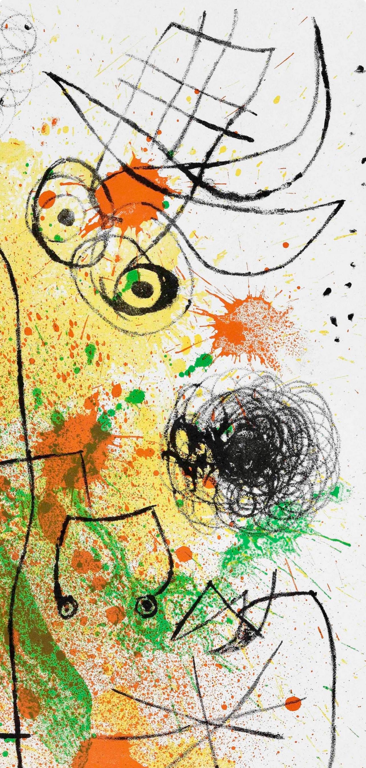 Joan Miró, Composition (Cramer 112; Mourlot 439-442), Derrière le miroir, Limited Edition Lithograph