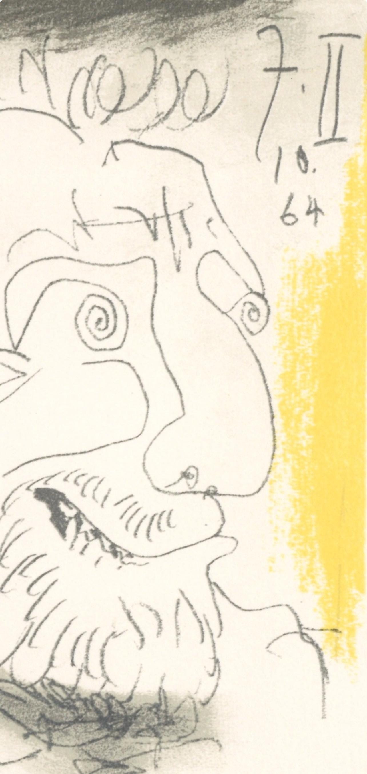 Pablo Picasso, Composition, Le Goût du Bonheur (Cramer 148; Bloch 2013), Limited Edition Mixed Media Lithograph