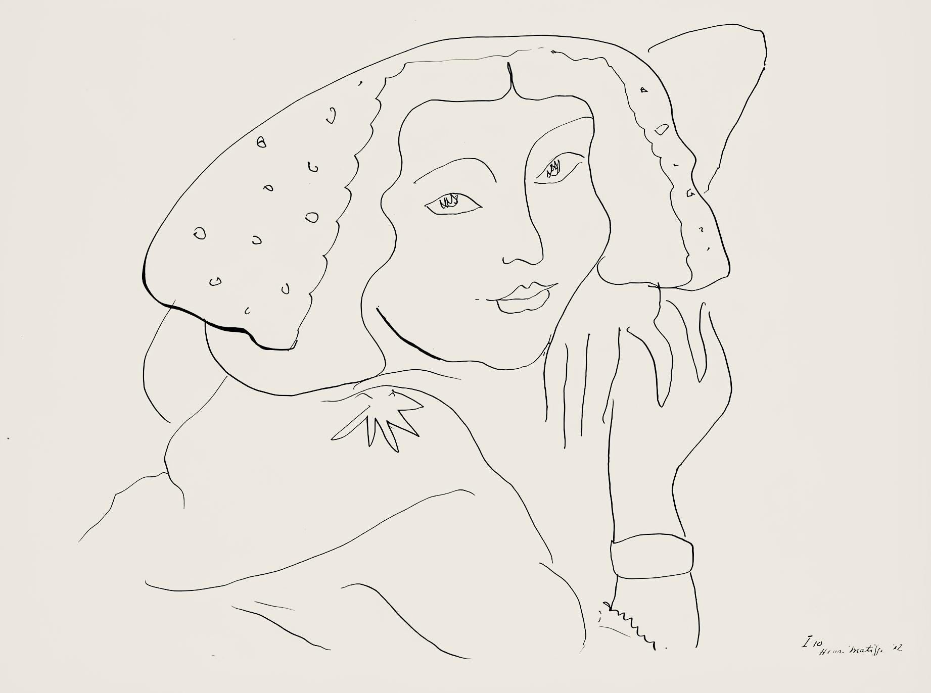Henri Matisse, Série I, var. 10 (Duthuit 9), Henri Matisse, Dessins, Thèmes et variations, Limited Edition Lithograph
