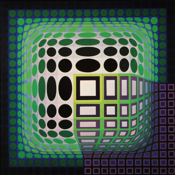 Victor Vasarely, Composition, Damier, Limited Edition Héliogravure