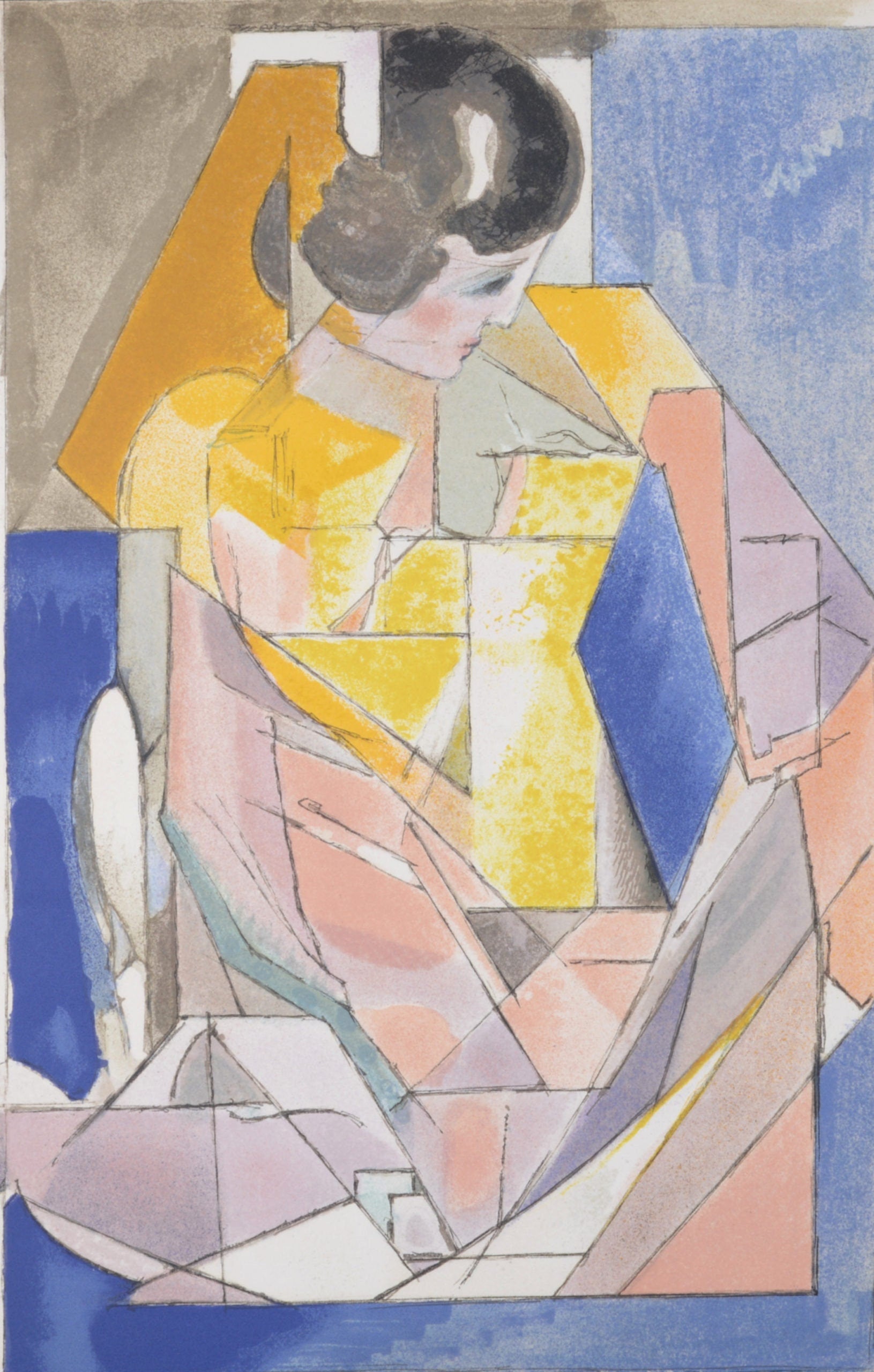 Jacques Villon, Portrait d'une jeune fille, Souvenirs et portraits d'artistes, Limited Edition Lithograph