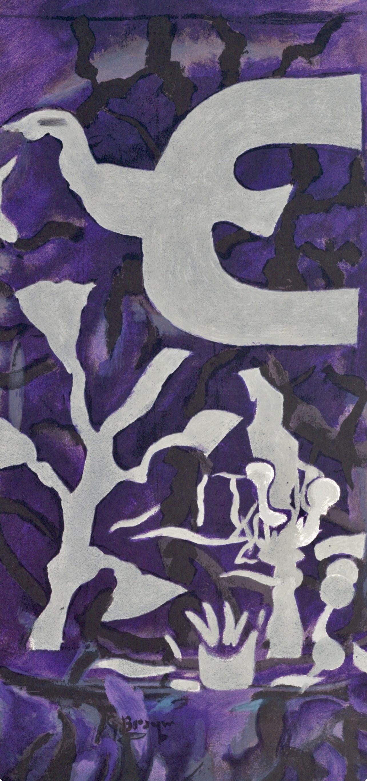 Georges Braque, Composition, Derrière le miroir, Limited Edition Lithograph