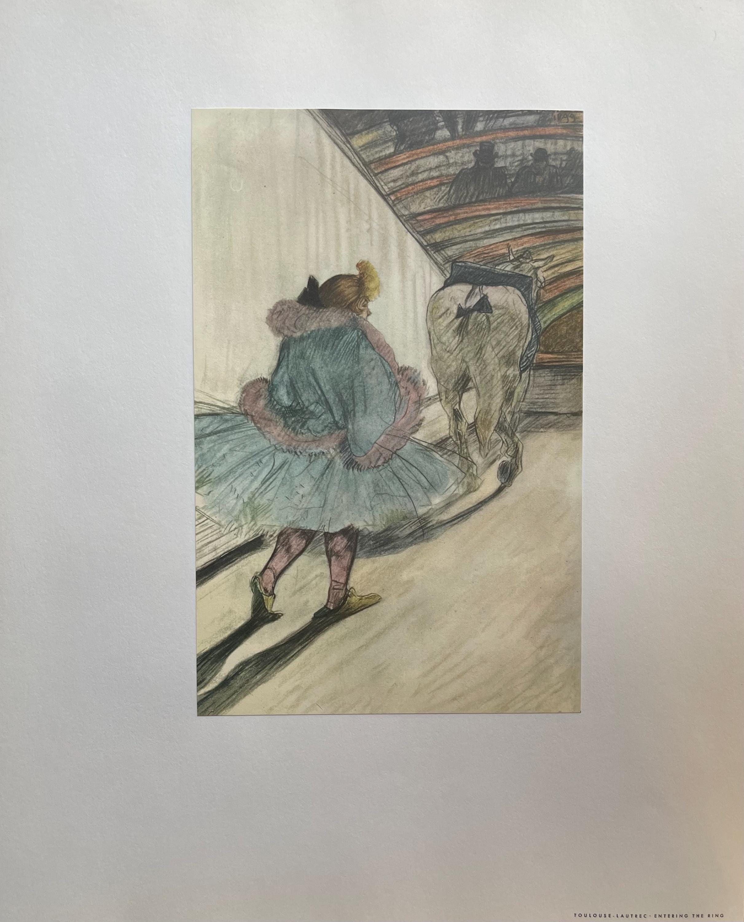 Henri de Toulouse-Lautrec, Entering the Ring, Henri de Toulouse-Lautrec, At the Circus, Limited Edition Lithograph