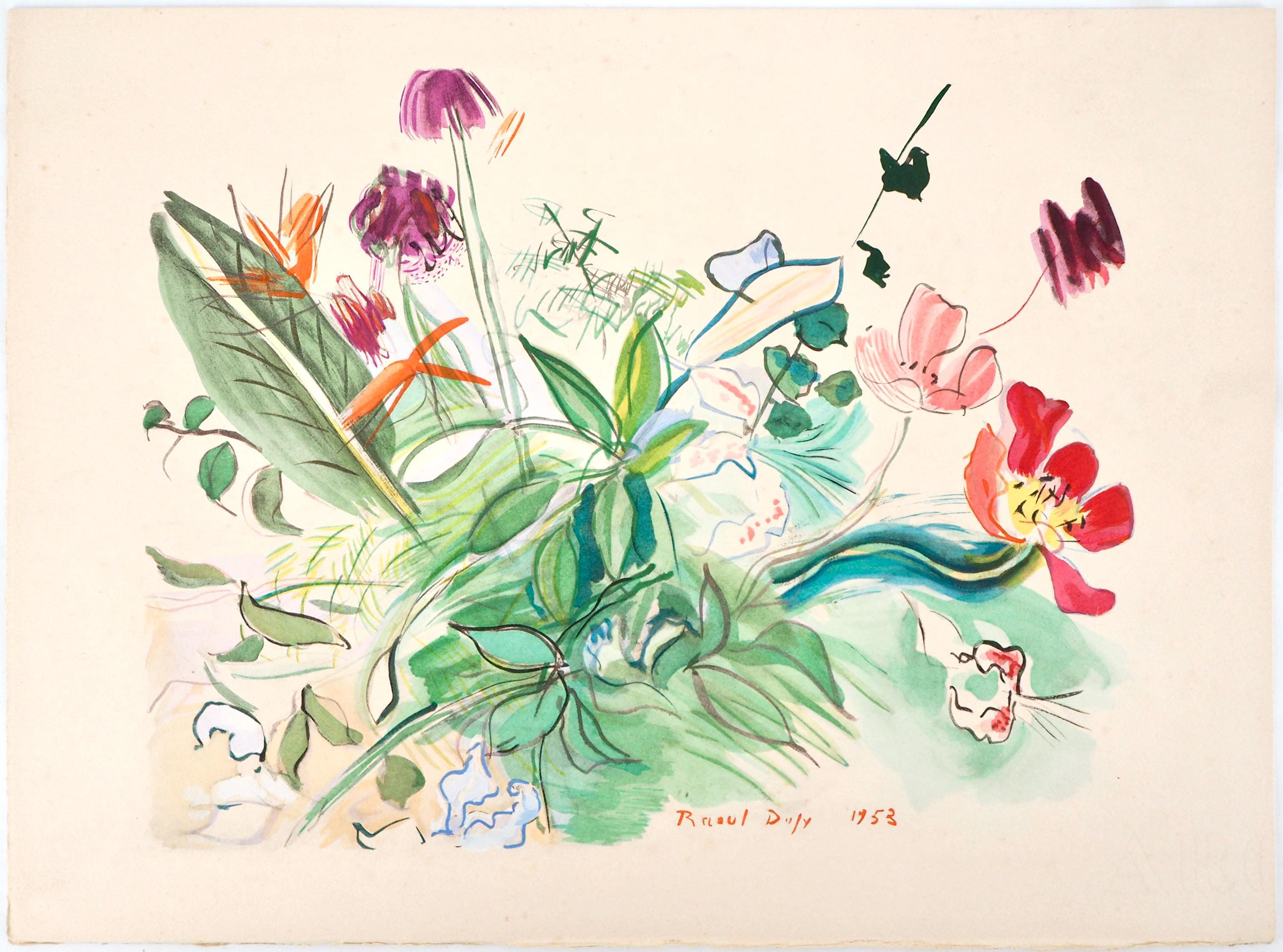 Raoul Dufy, Composition, Eaux-de-vie, Esprit de la fleur et du fruit, Limited Edition Lithograph