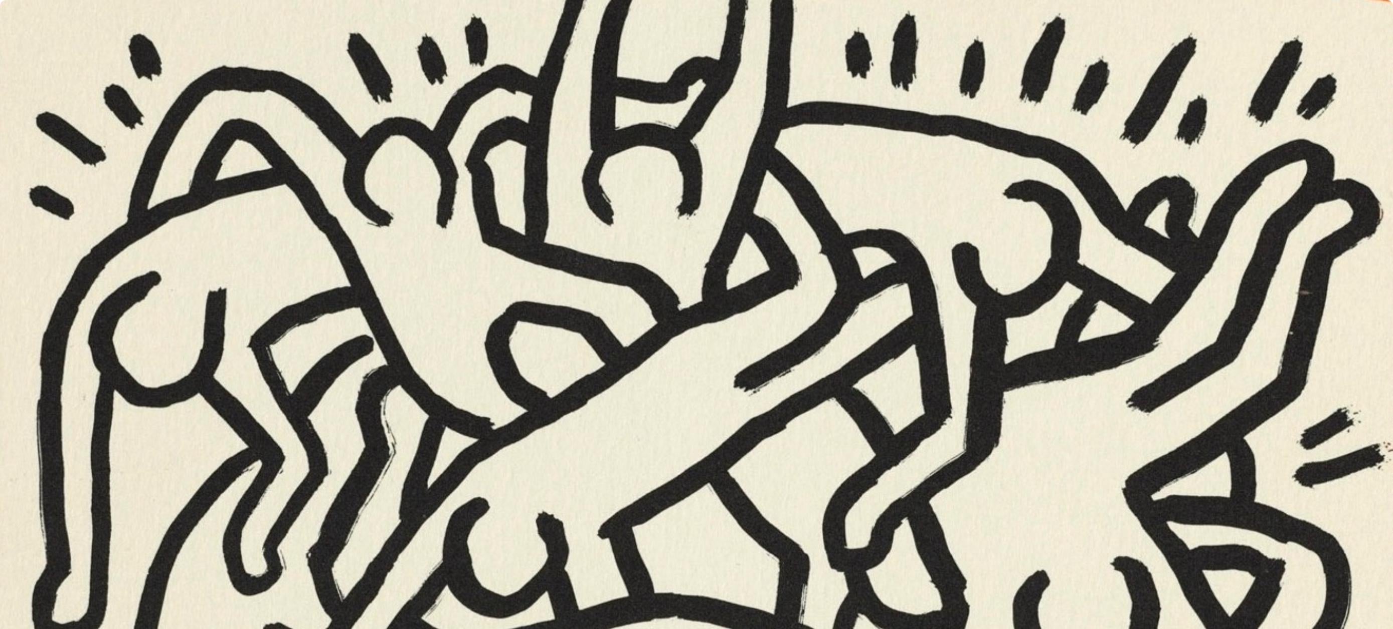 Keith Haring, Fight Aids Worldwide, World Federation of United Nations Associations, Limited Edition Lithograph