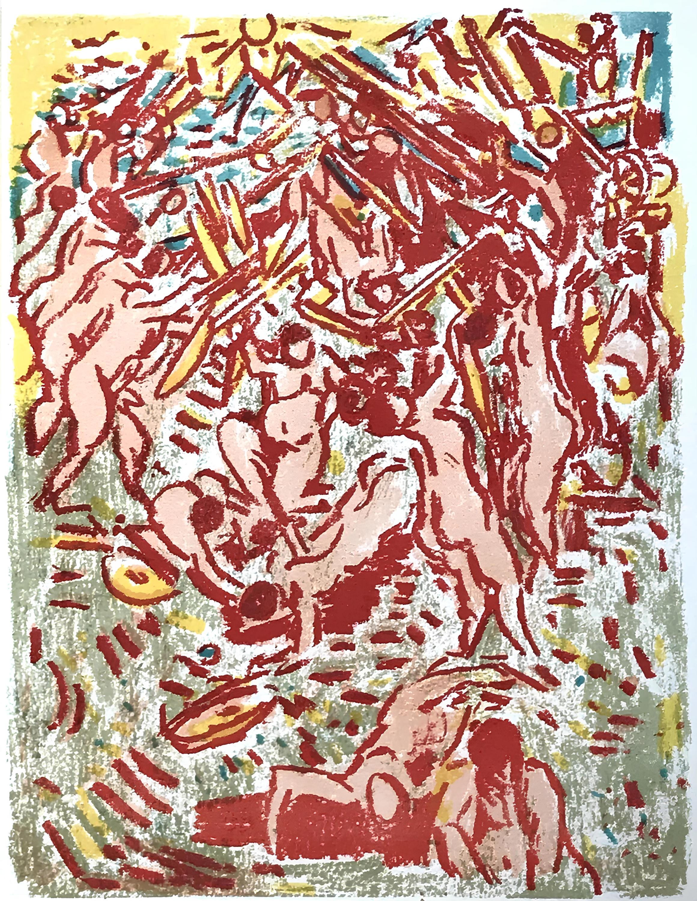 André Cottavoz, Composition, L'Odyssée, Limited Edition Lithograph