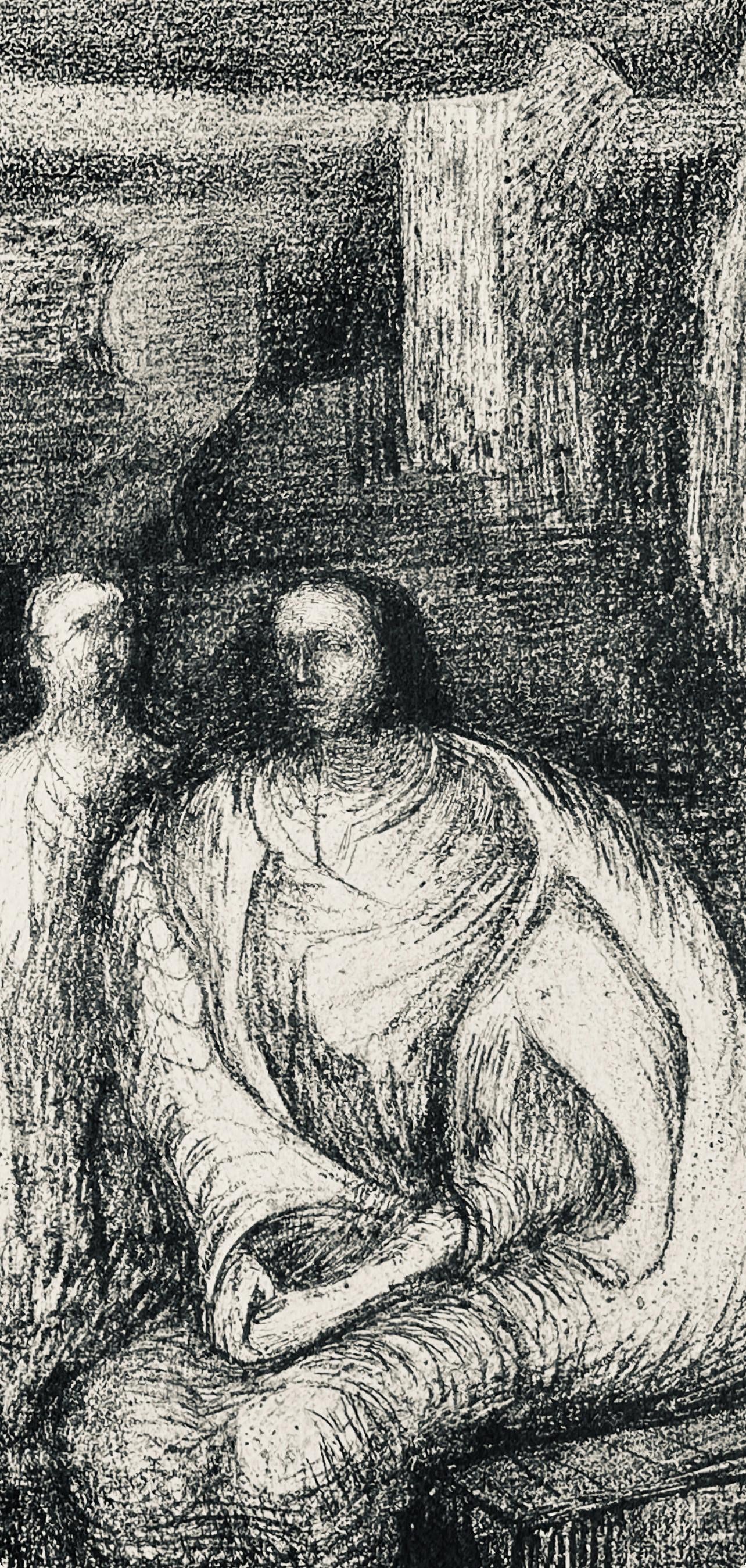 Henry Moore, Figures against an Architectural Background, The Drawings of Henry Moore, Limited Edition Lithograph