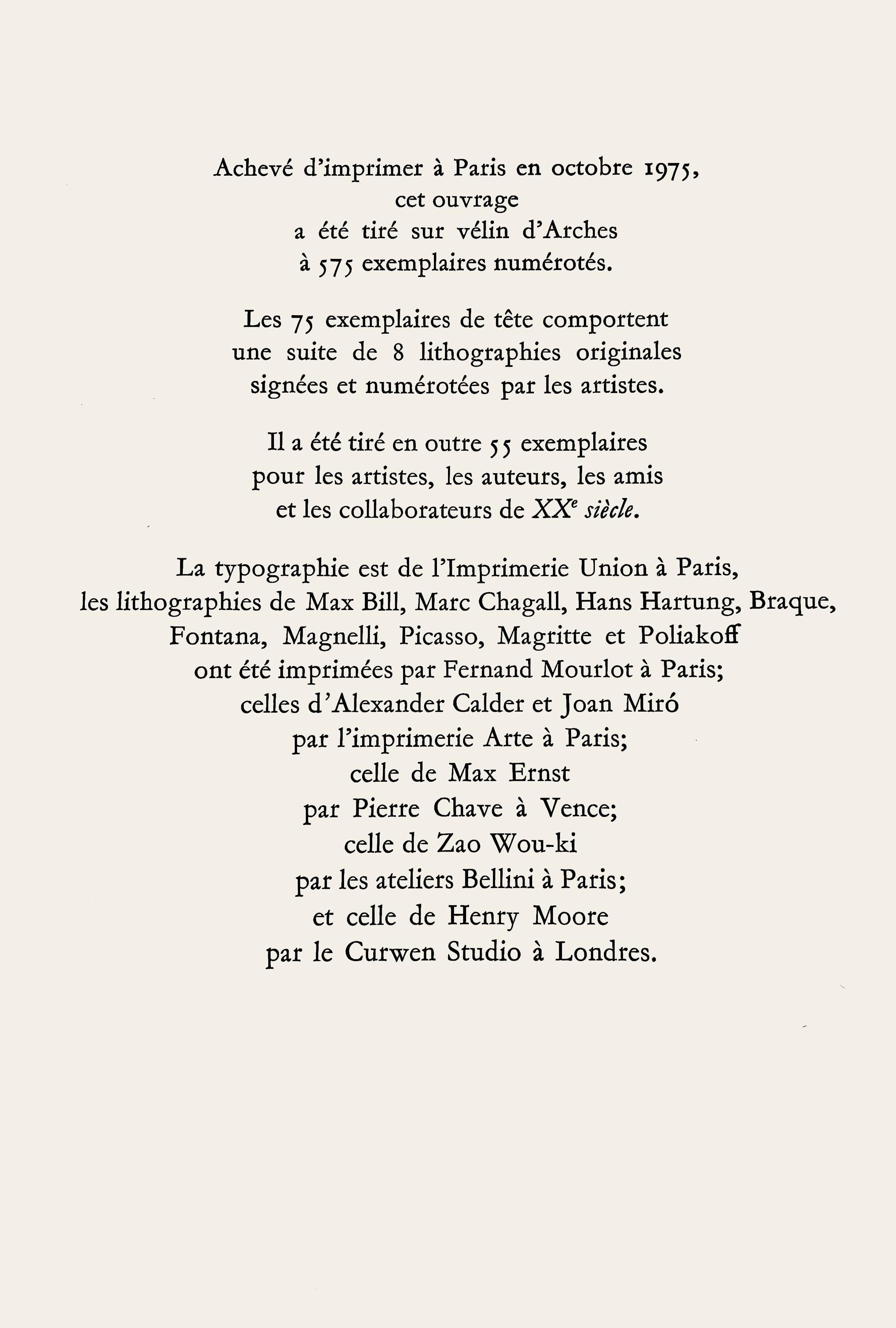 Joan Miró, Composition (Cramer 1080), San Lazzaro et ses Amis, XXe Siècle, Limited Edition Lithograph