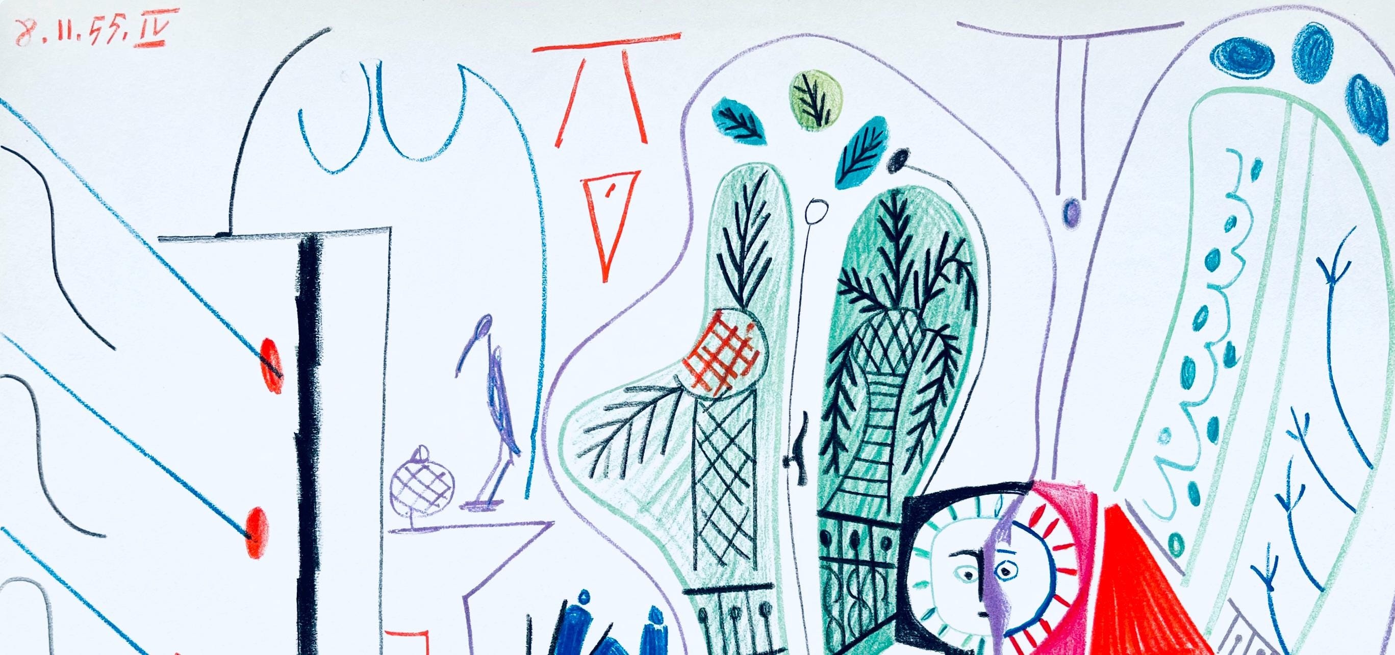 Pablo Picasso, Composition (Cramer 101), Carnet de la Californie, Limited Edition Lithograph