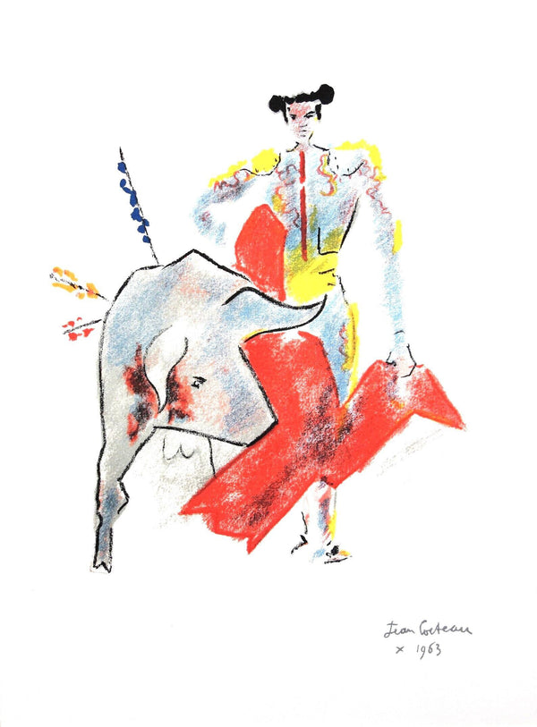 Jean Cocteau, Composition, Taureaux, Limited Edition Lithograph