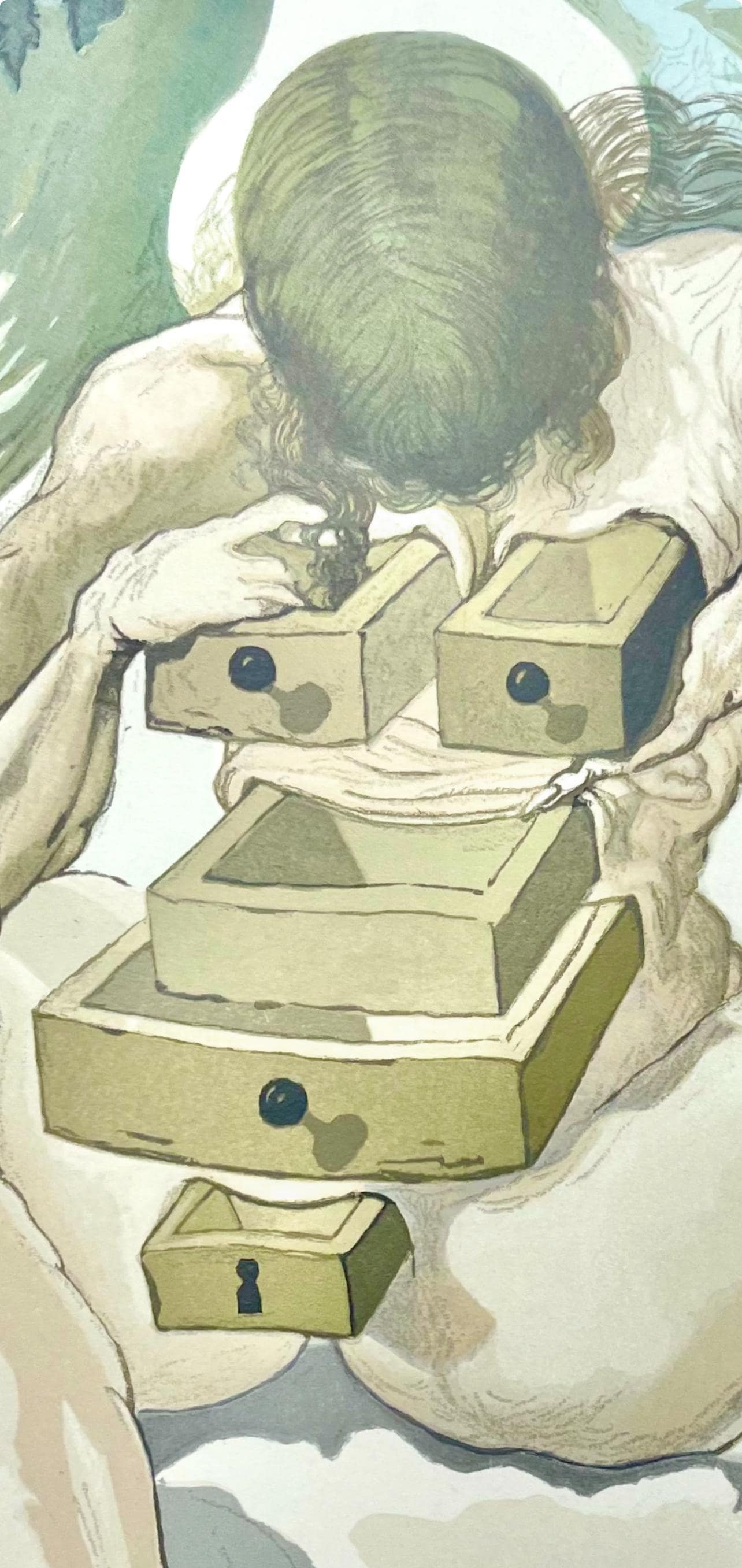 Salvador Dali, Fegefeuer I (Field 189-200; Michler/Löpsinger 1039-1138), Die Göttliche Komödie, Signed, Limited Edition Woodcut