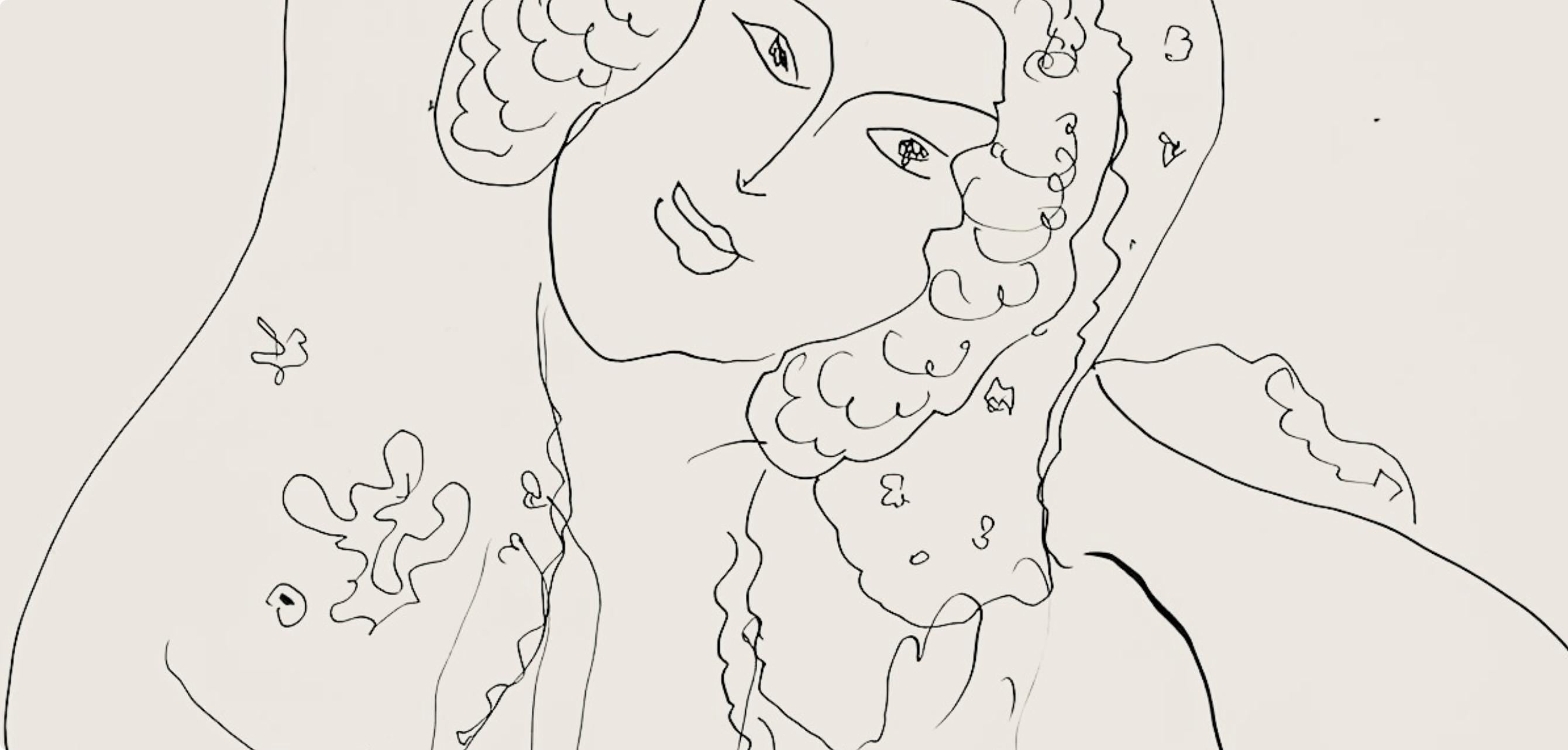 Henri Matisse, Série I, var. 12 (Duthuit 9), Henri Matisse, Dessins, Thèmes et variations, Limited Edition Lithograph