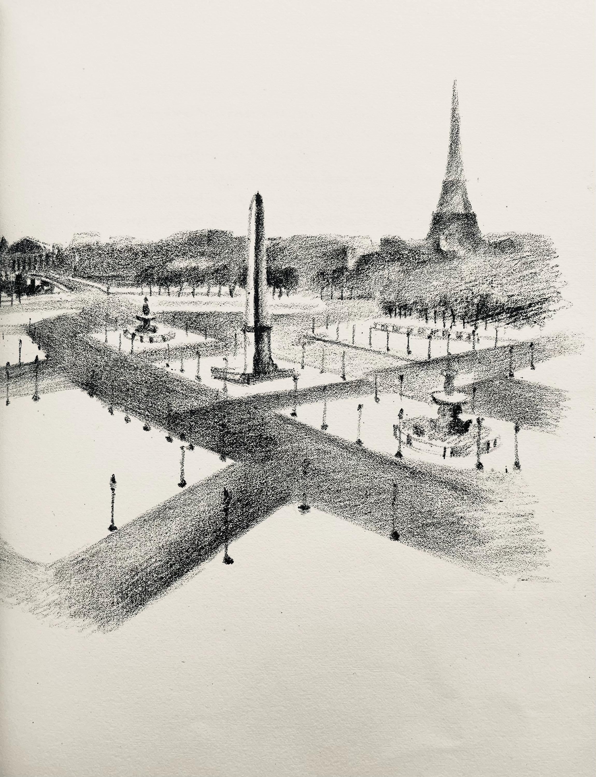 Robert Delaunay, La place de la Concorde (Habasque 720-728), Allo! Paris!, Limited Edition Lithograph